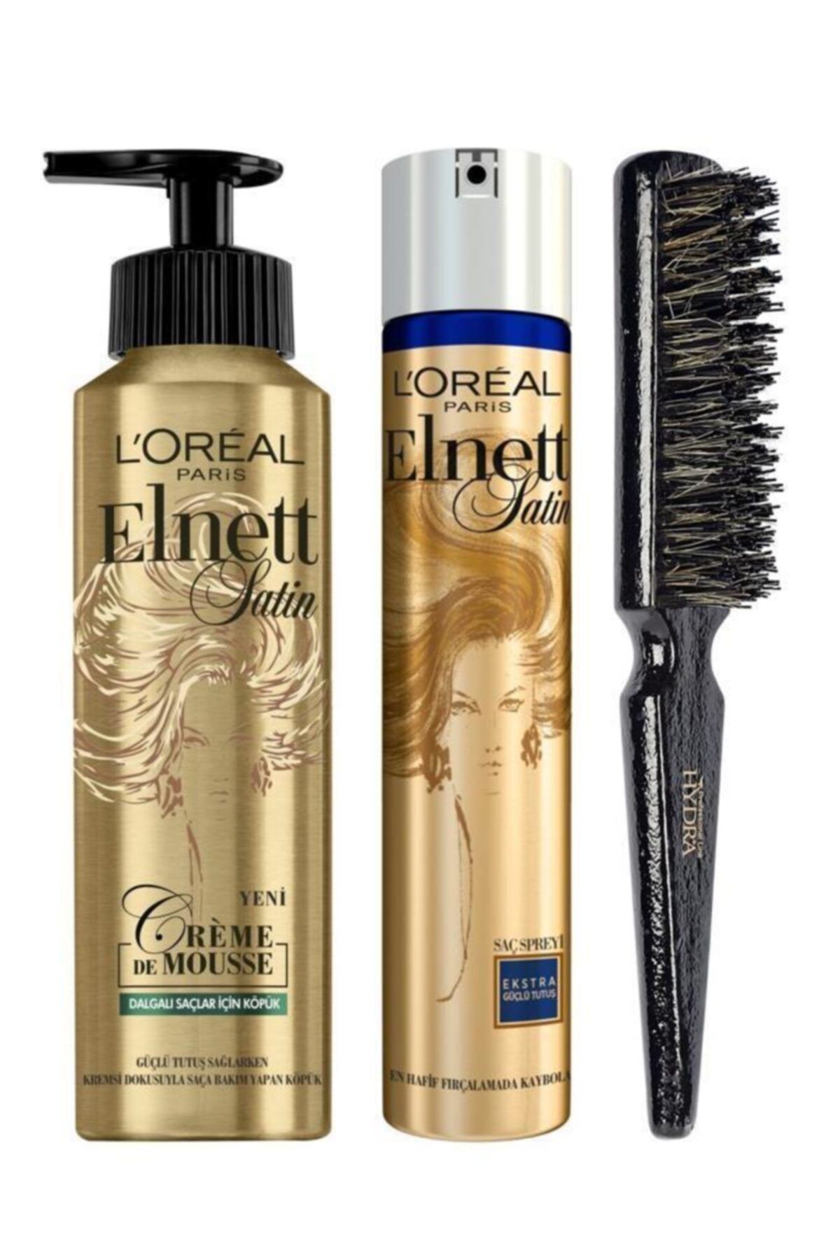 L'Oreal Paris Elnett Dalgalı Saçlar Köpük ve Sprey Seti 3