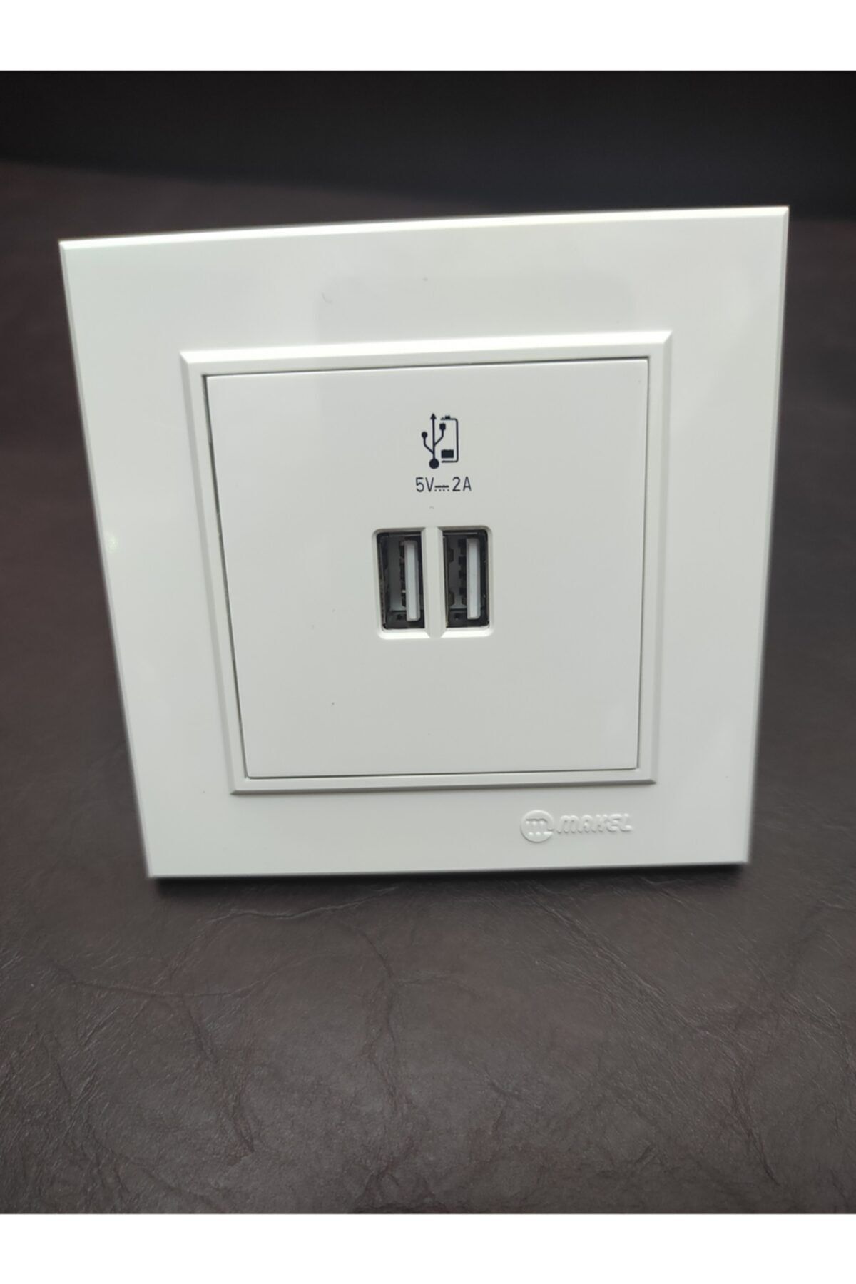 MAKEL Karea Ikili Usb Şarj Pirizi Tekli Çerçeve Dahil (1 ADET FİYATIDIR)
