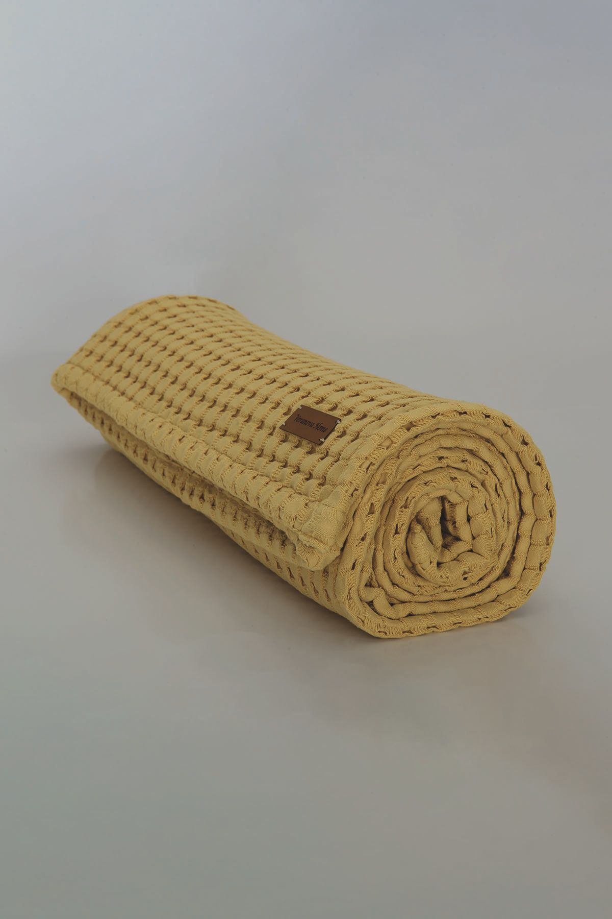 Veranova Home %100 Organik Pamuk Bebek Pike Battaniye Safran