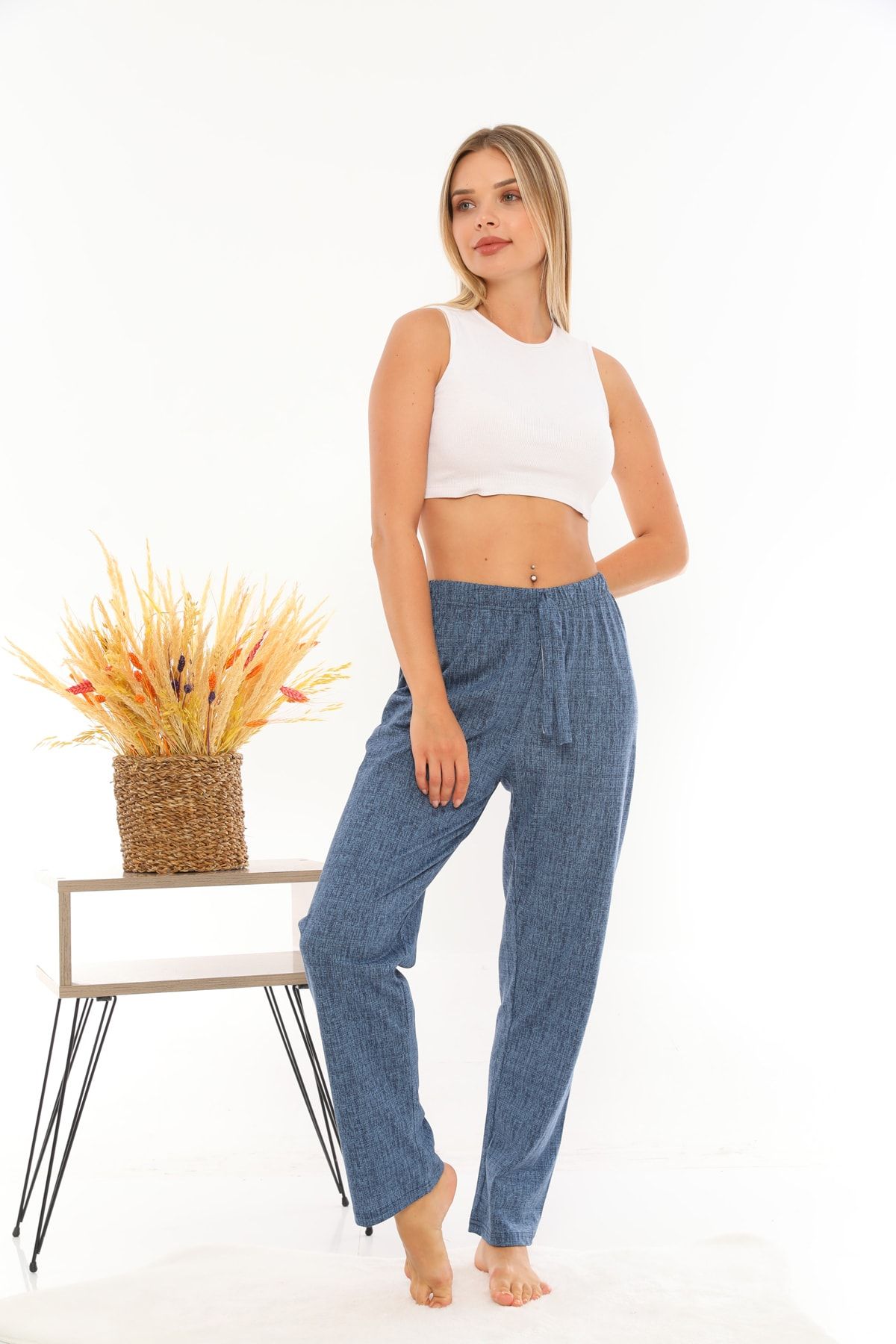 Arvin Kadın Beli Lastikli Pijama Altı