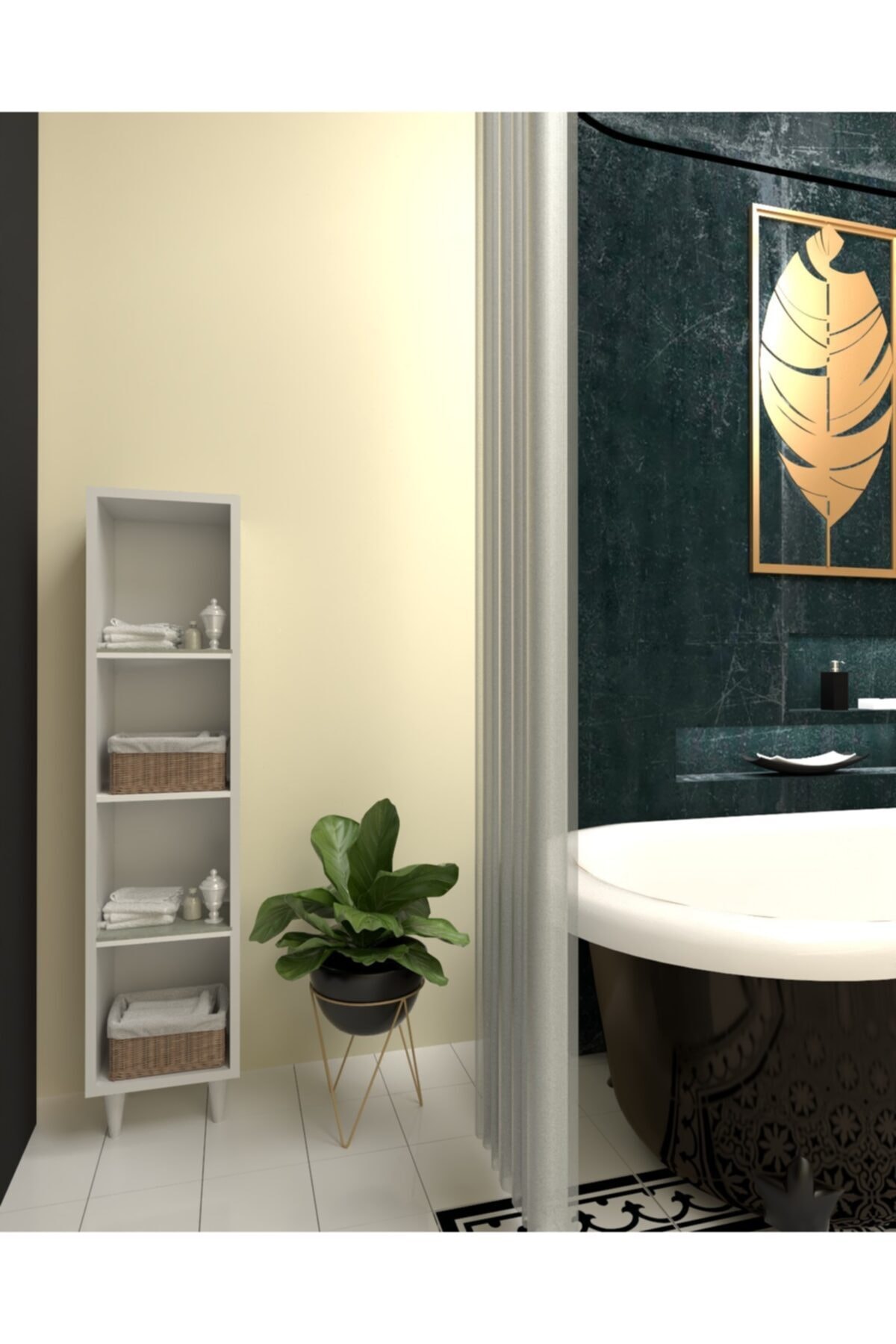 DEWOODY Banyo Dolabı Mutfak Dolabı Kitaplık Çok Amaçlı Dolap