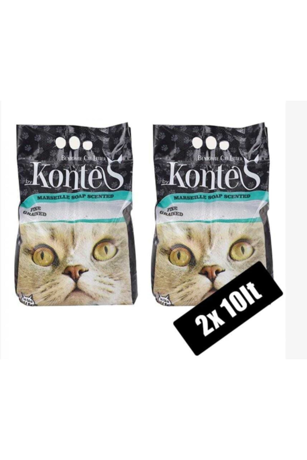BY KONTES Marsilya Sabunu Kokulu Bentonit Kedi Kumu 10ltx2 Paket