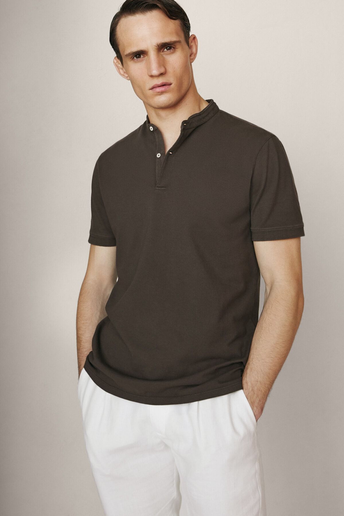 Massimo Dutti Pamuklu Kısa Kollu T-shirt