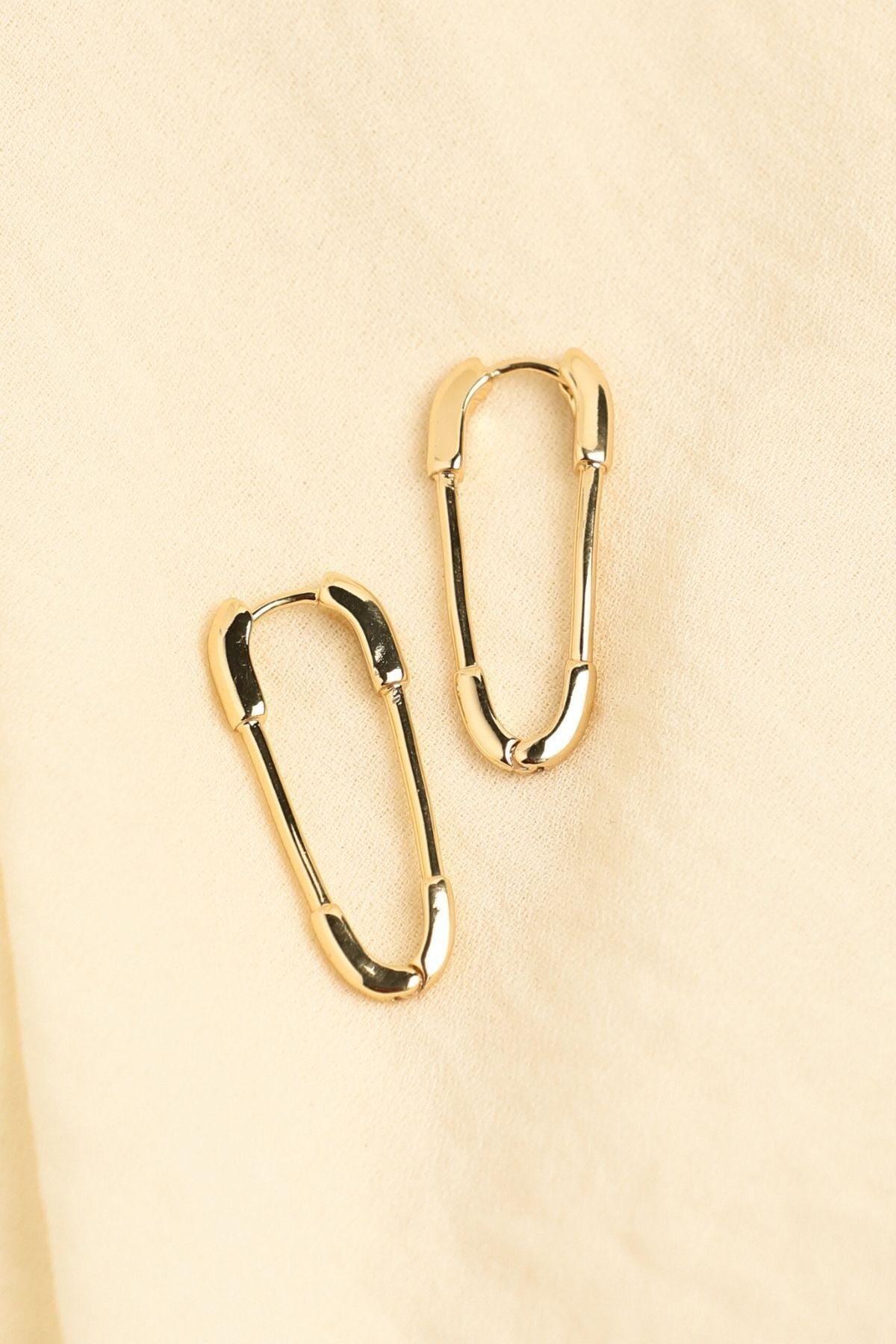 bikgedesign Gold Çengel Küpe