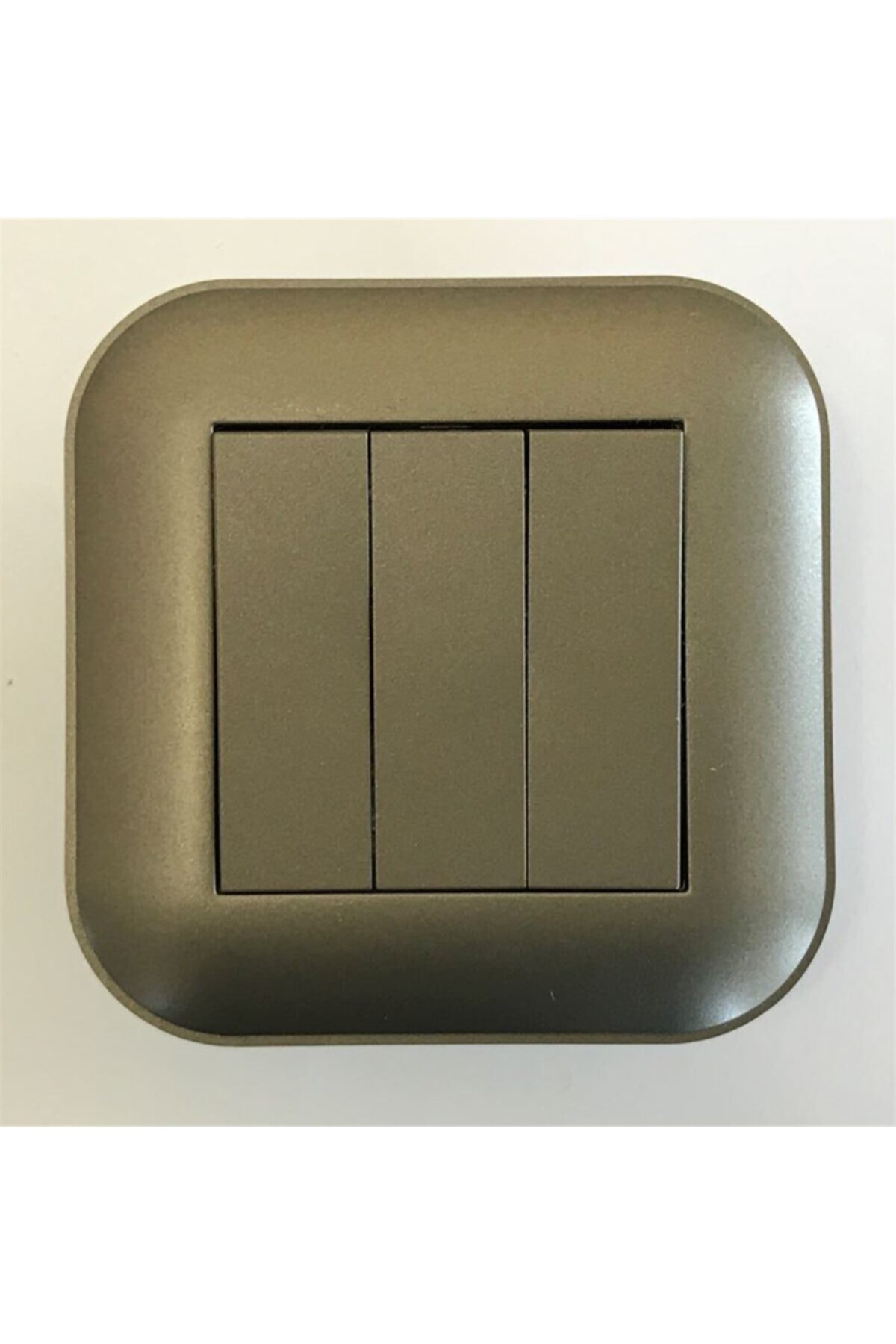 ÇağatayElektrik Ovivo Loft Antrasit Üçlü Anahtar Mekanizma+çerçeve(12 Adet)