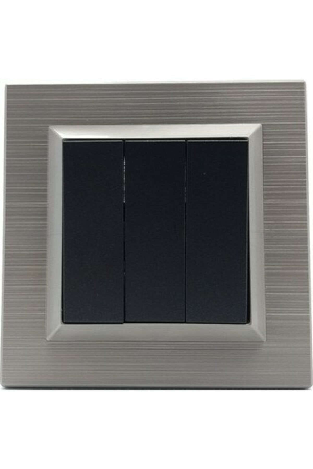 ÇağatayElektrik Ovivo Quantum Bakır Siyah Üçlü Anahtar Mekanizma + Çerçeve12 Adet