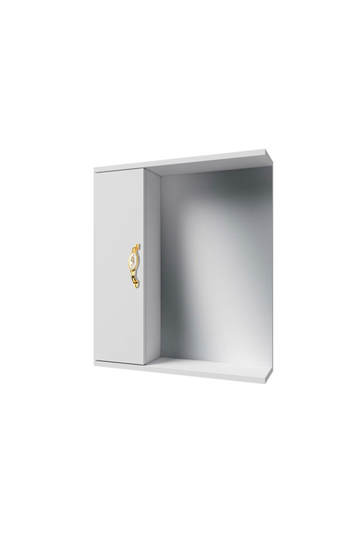 Bygolden Gold Kulp Aynalı Üst Modül Banyo Dolabı 65 Cm