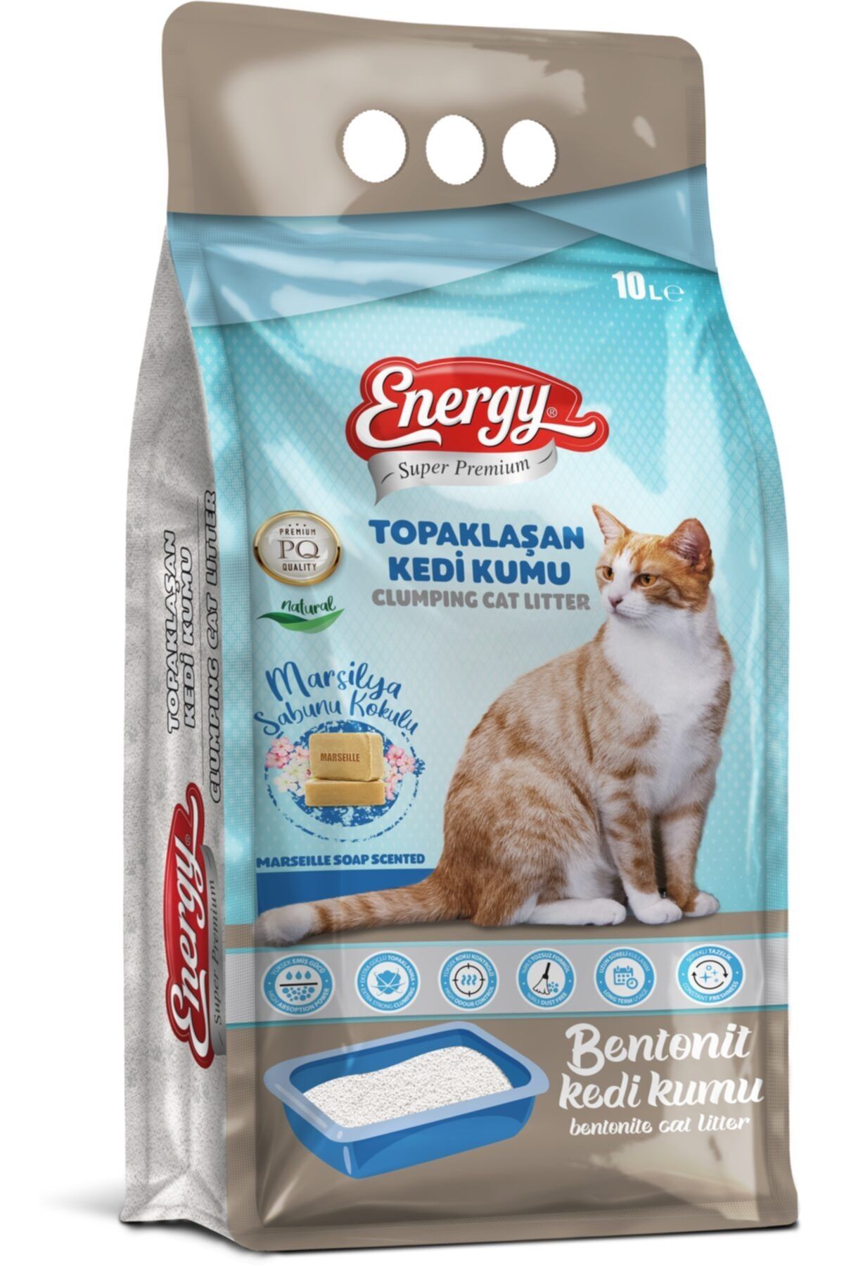 Energy Bentonit Kedi Kumu Sabun Kokulu 10 lt