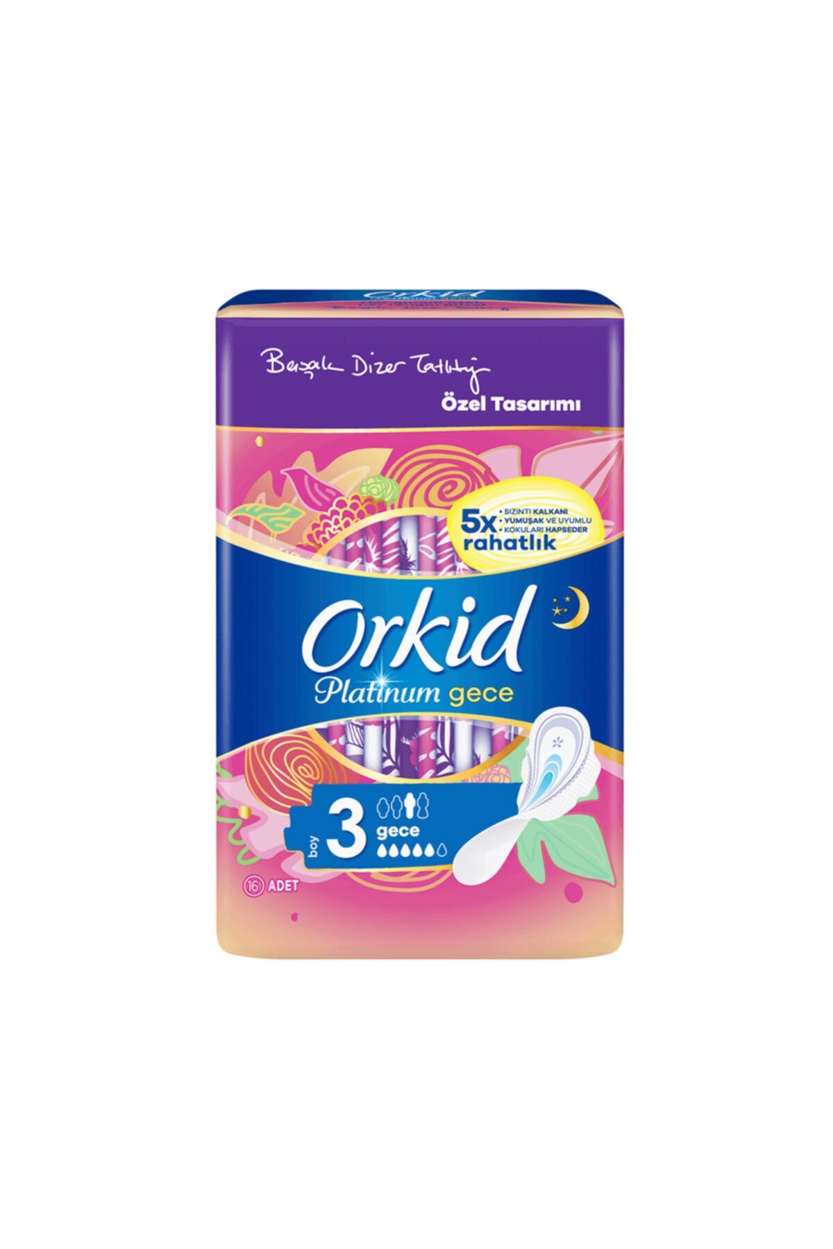 Orkid Platinum Hijyenik Ped Gece 16 Adet
