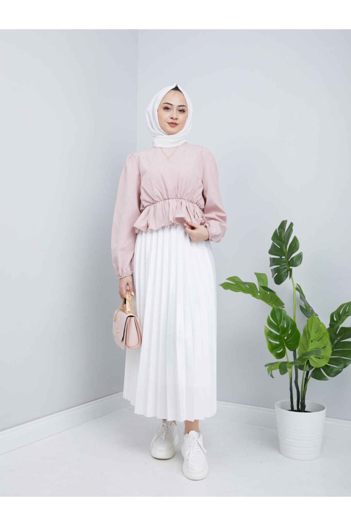 LaleNurModa Kadın Piliseli Tesettür Etek