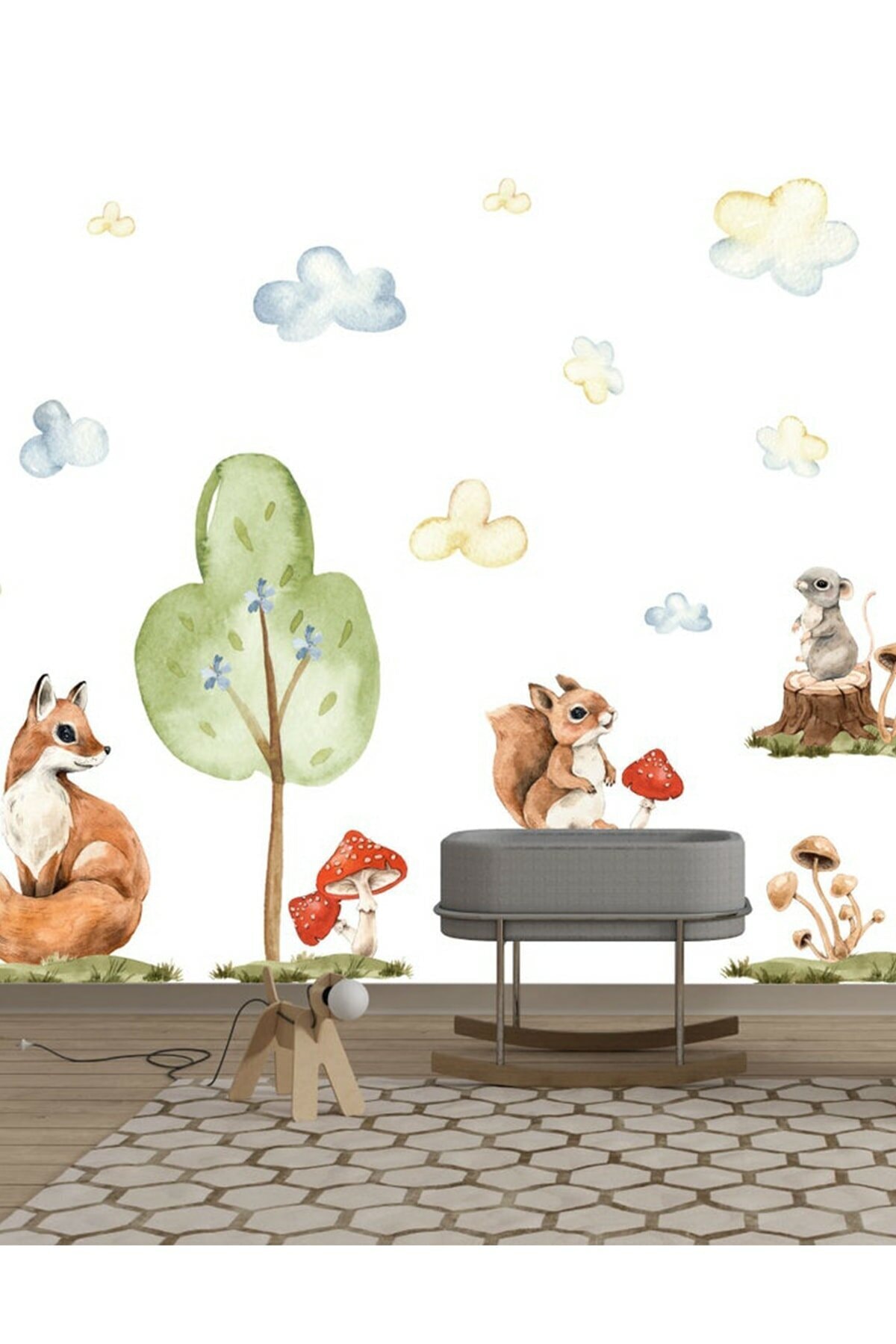 Kt Grup Safari Hayvanları Orman Arkadaşları Duvar Sticker Seti