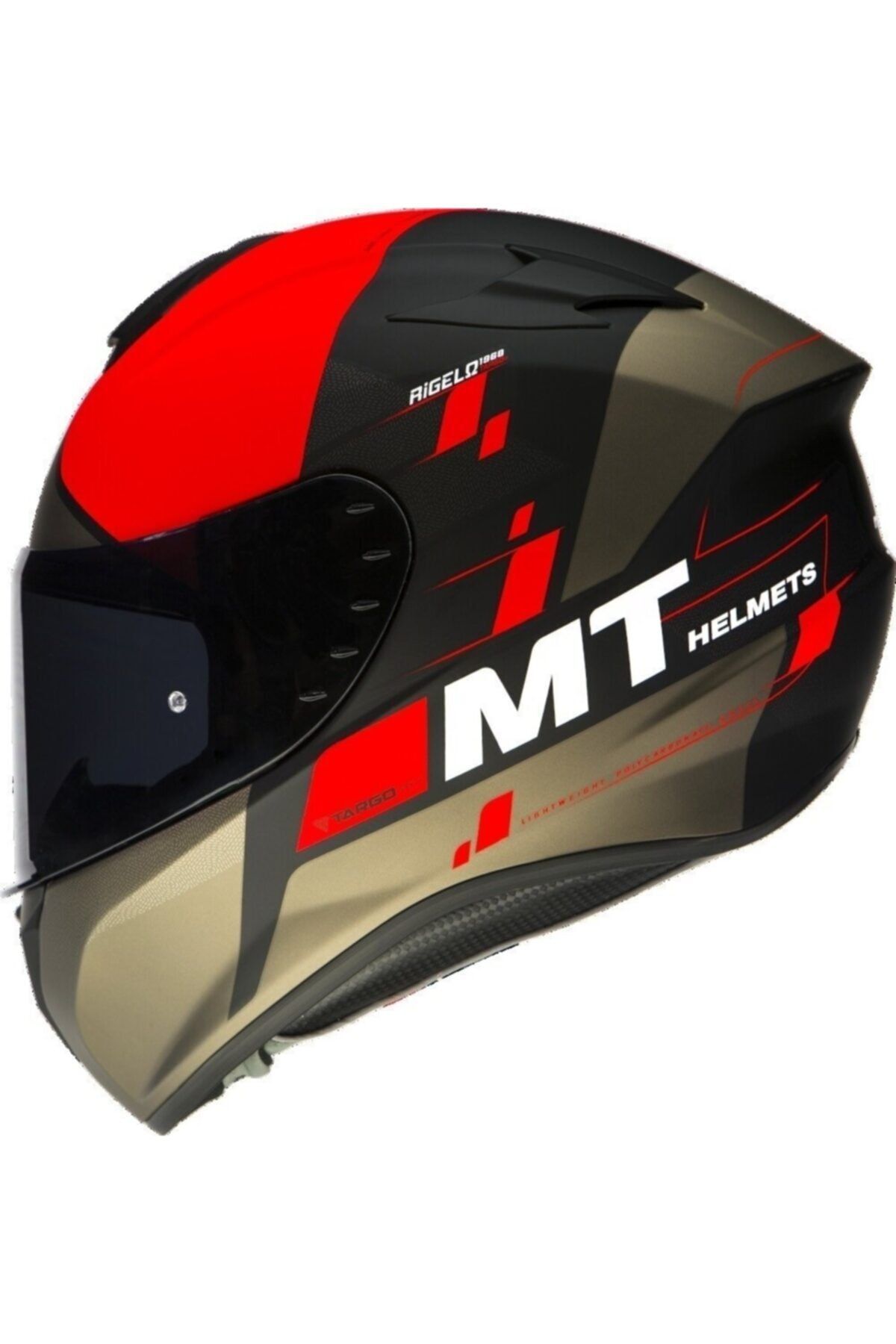 MT Helmets Mt Kask Mt Targo Rigel A5 Mat Flo Red Motosiklet Kaskı