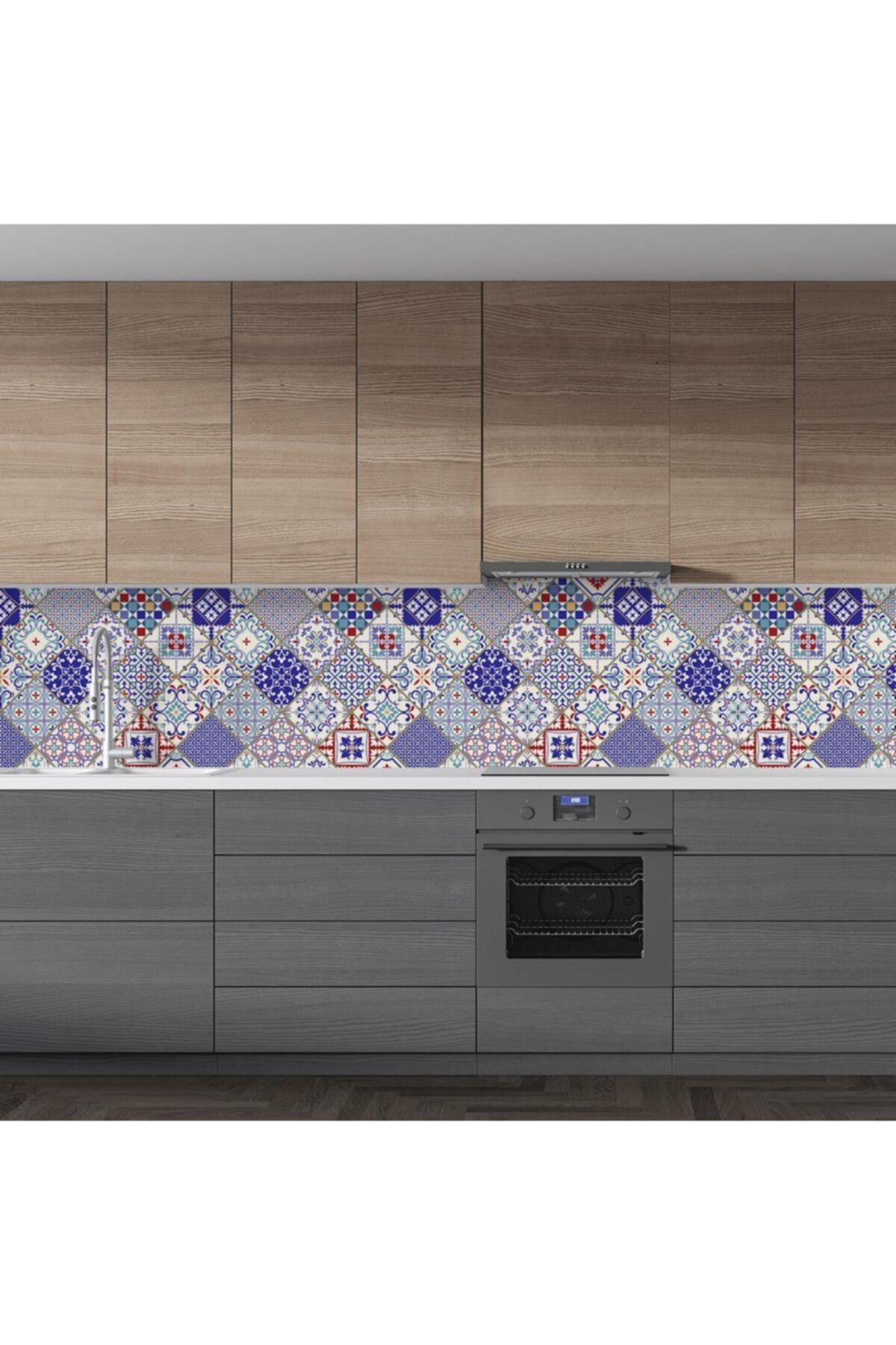 StickerArt Mutfak Tezgah Arası Folyo Fayans Kaplama Folyosu Seramik Karo 60 X 200