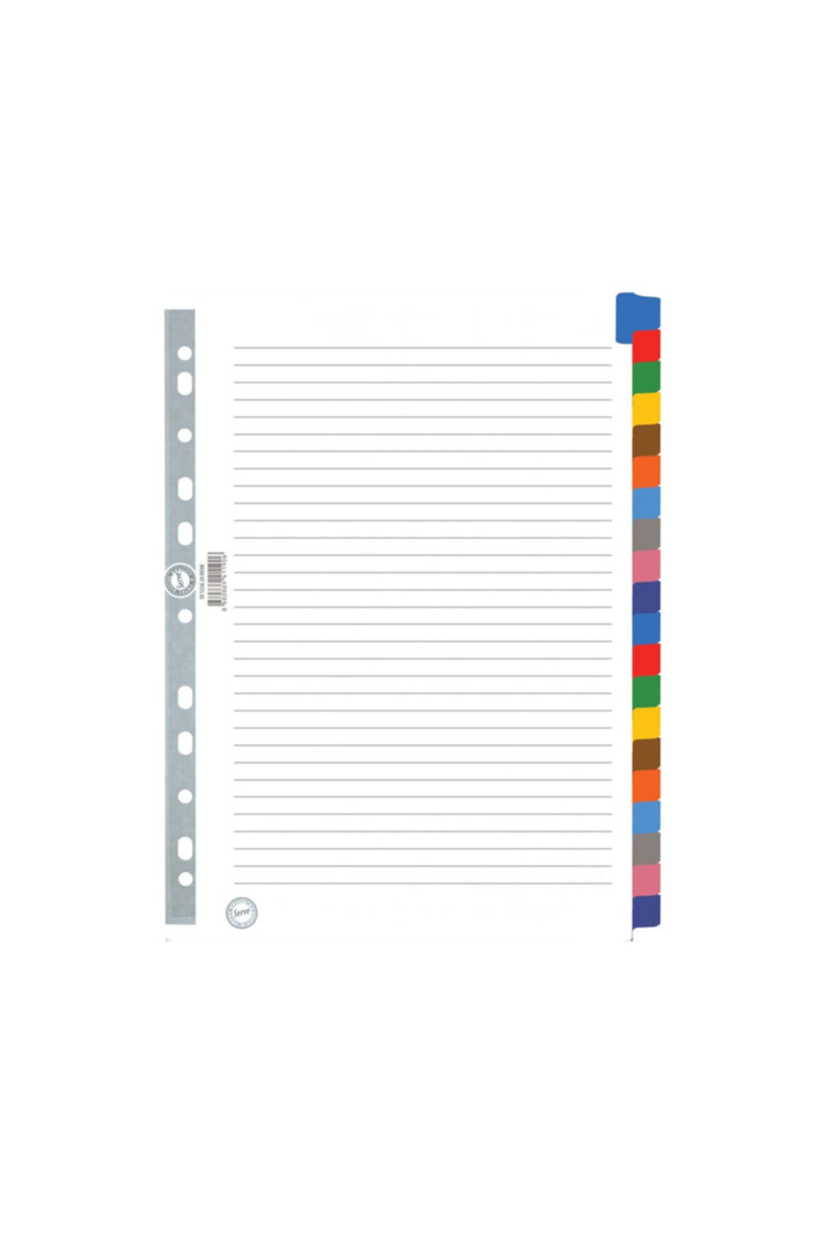 Serve Karton Ayraç A4 20 Renkli Klasik Sv-5526-k