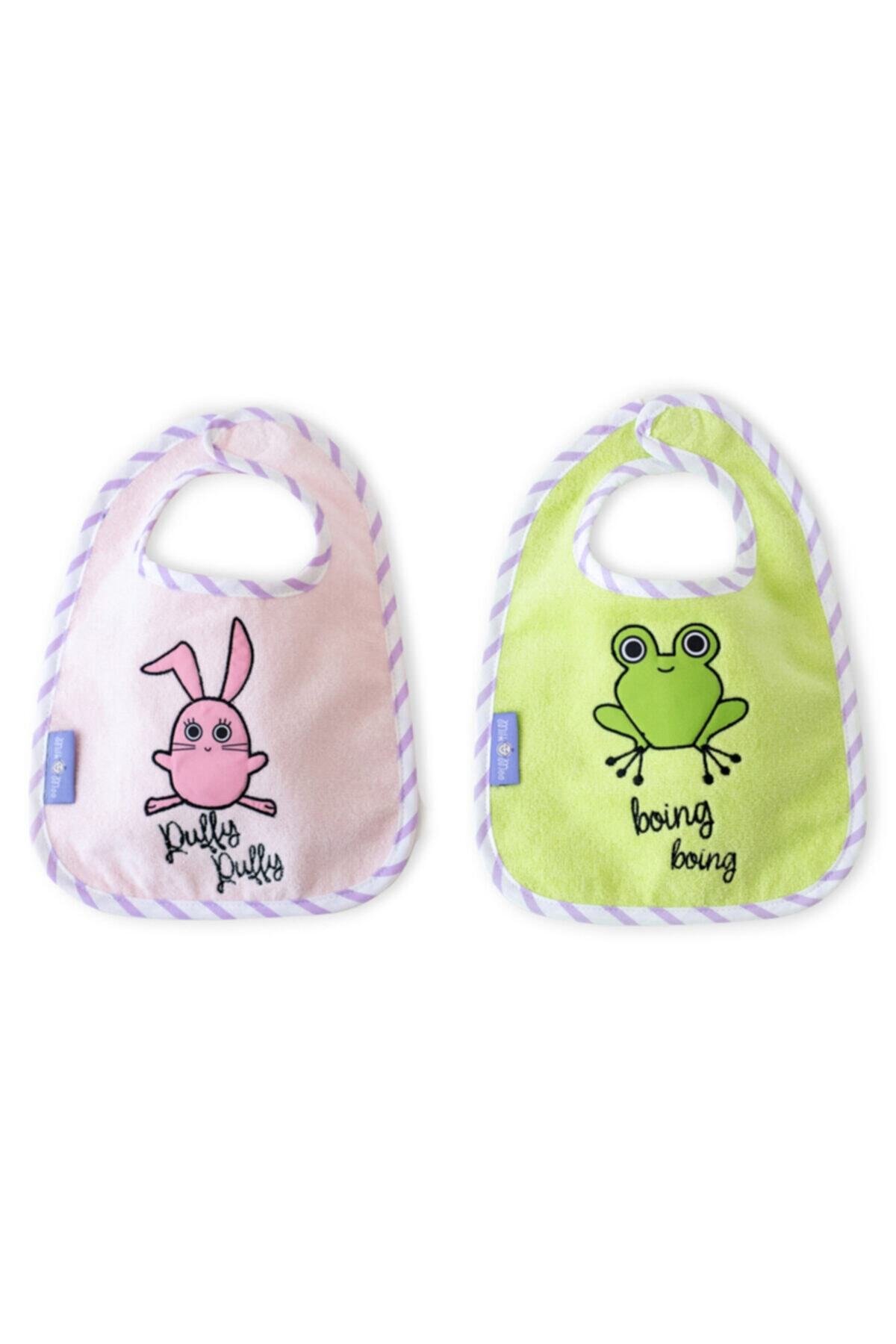 Milk & Moo Havlu Mama Önlüğü 2'li Set Çaça Kurbağa Ve Çançin