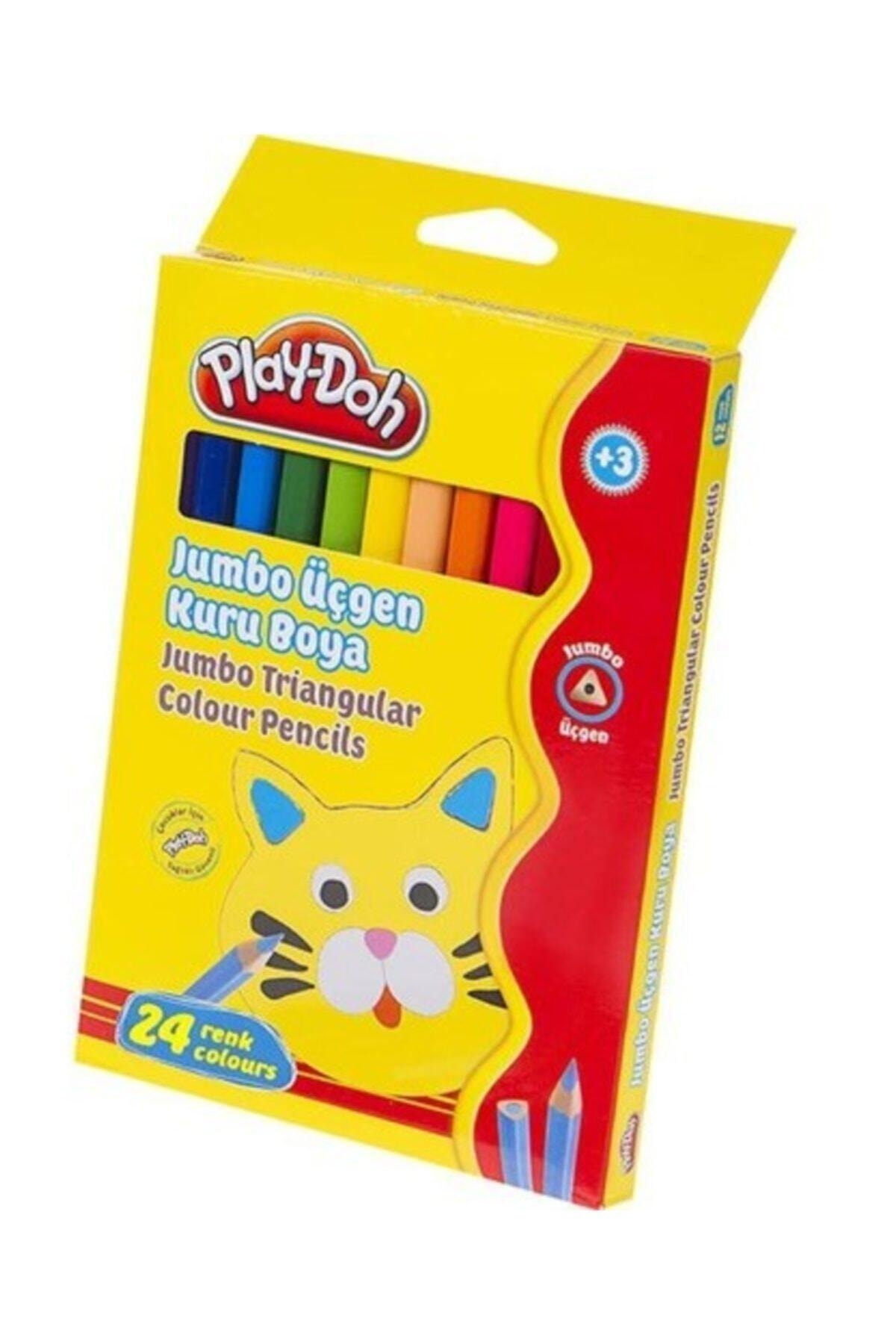 Play Doh Play-doh Play-ku021 24 Renk Jumbo Üçgen Kuru Boya