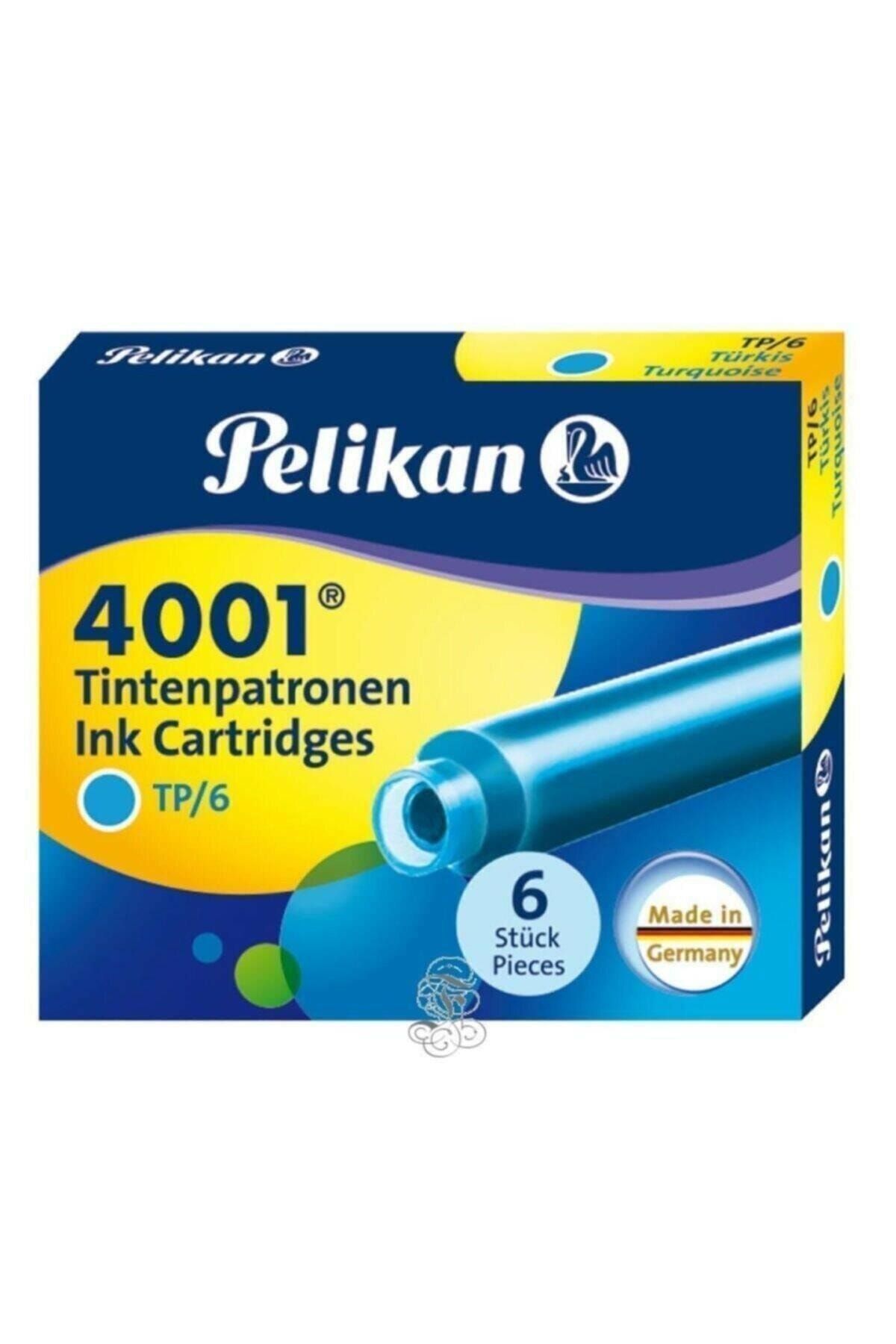 Pelikan Dolma Kalem Kartuşu Küçük Turkuvaz 6 Lı 4001 (10 Paket)
