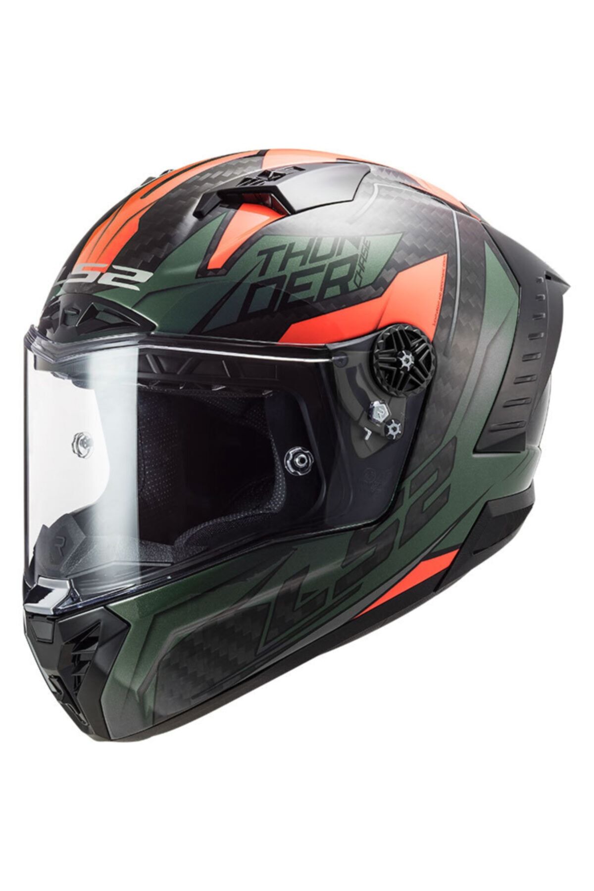 LS2 Thunder Chase Beyaz-kirmizi Kask