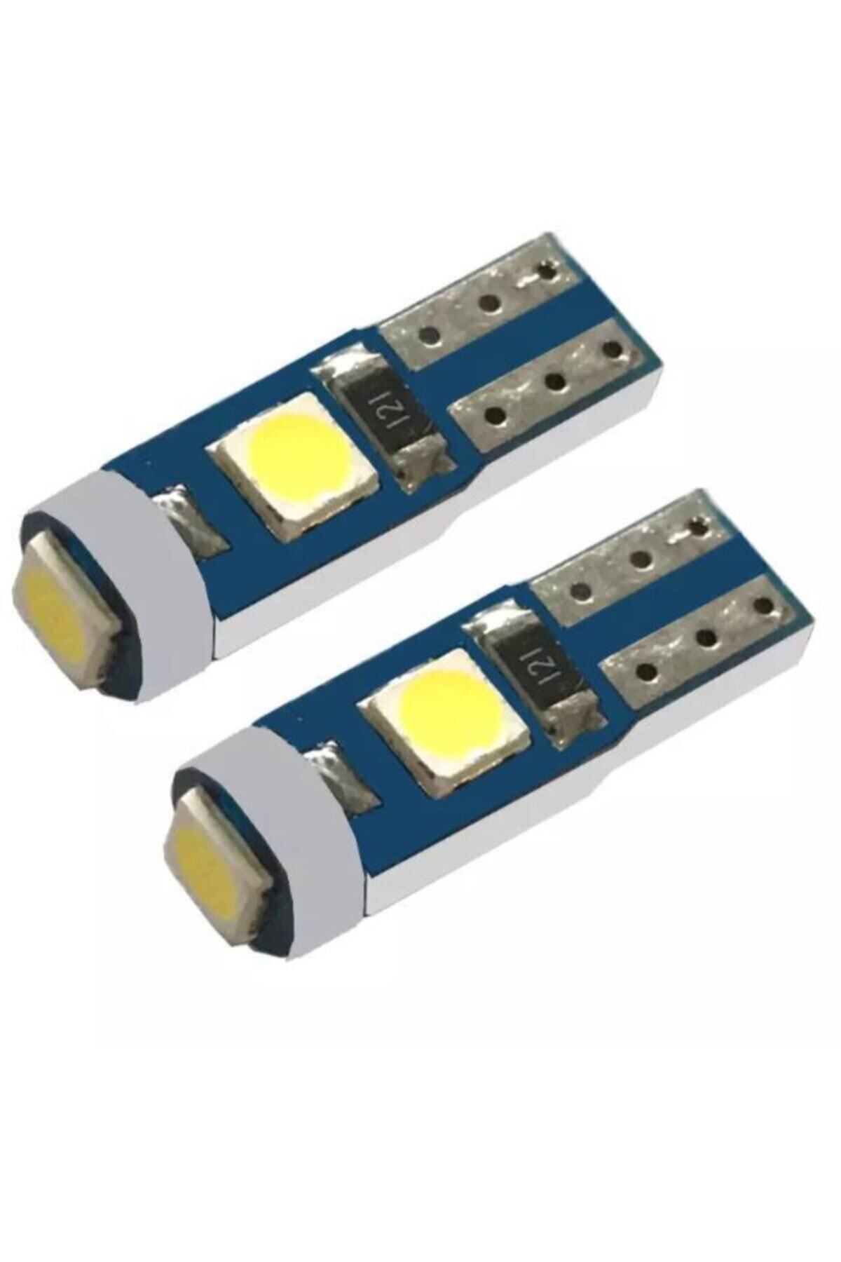 SİSA SENİSTESENAL T5 Led Oto Kilometre Kadran Ambians Aydınlatma Ampulü Beyaz 2 Adet