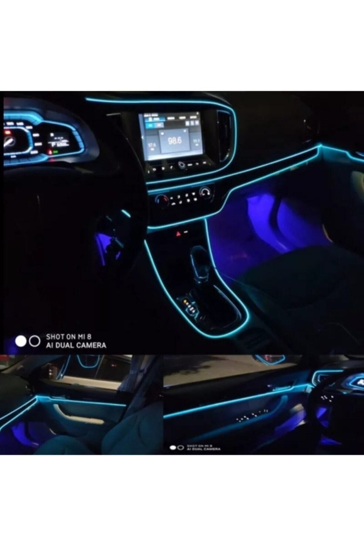 balp buz mavisi fitilli ip neon led torpido seridi 2 metre dekoratif led fiyati yorumlari trendyol
