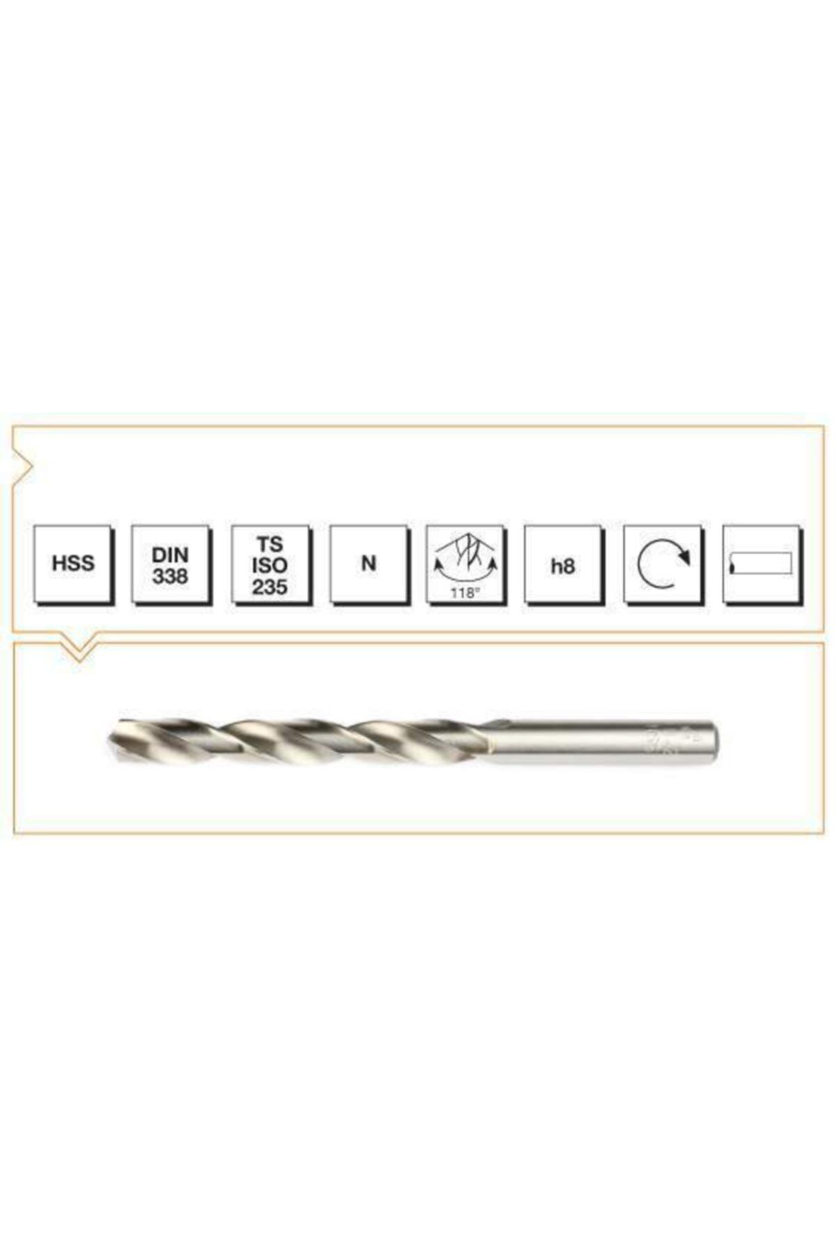 MTE Hss Dın 338 Silindirik Saplı Kısa Matkap Ucu 14,5 Mm - Taşlanmış