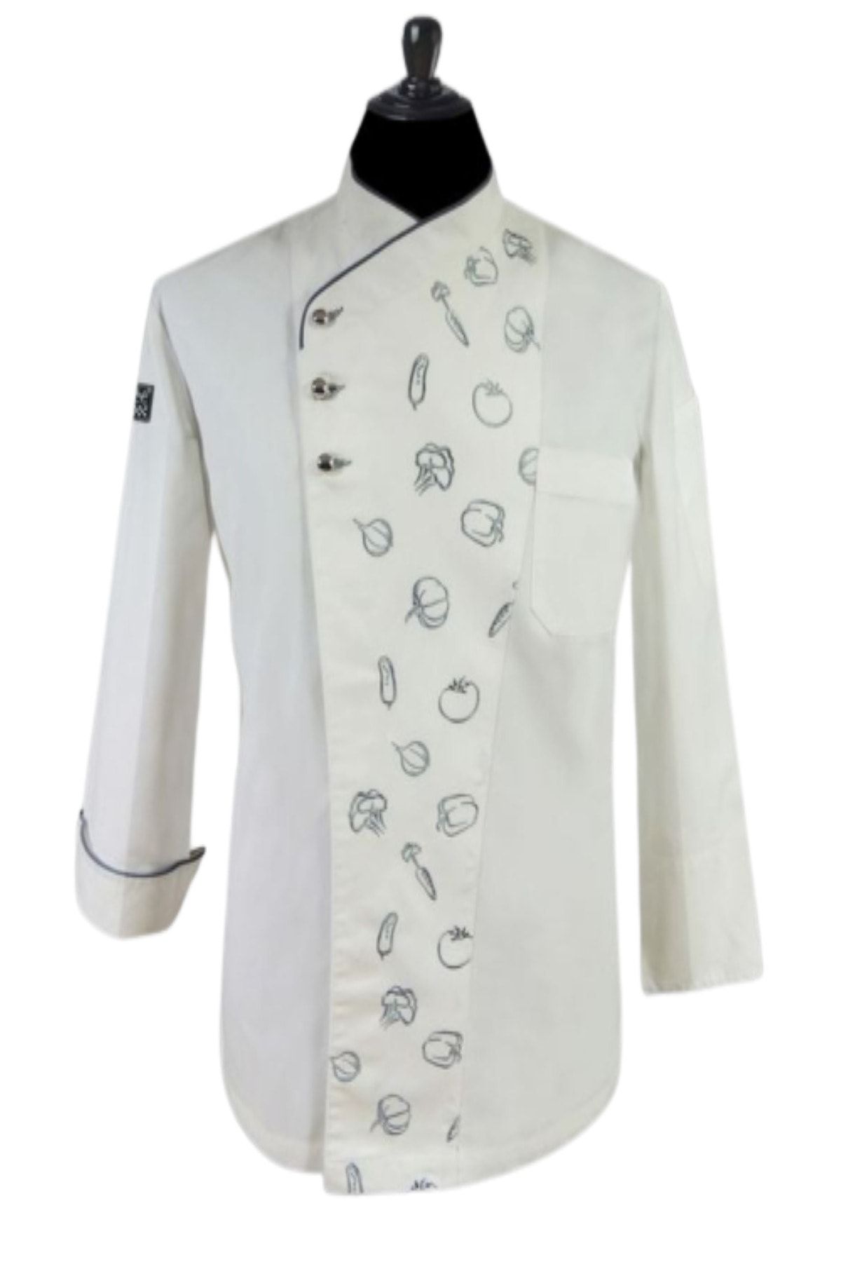 MARTEN ( Asc-20063 ) Unisex Gabardin Likralı Kumaş Chef Şef Aşçı Ceketi Gömleği Kıyafeti