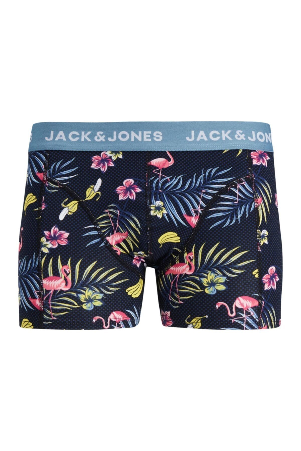 Jack & Jones Flower Bird Trunks Ln Erkek Siyah Boxer 12194101-02