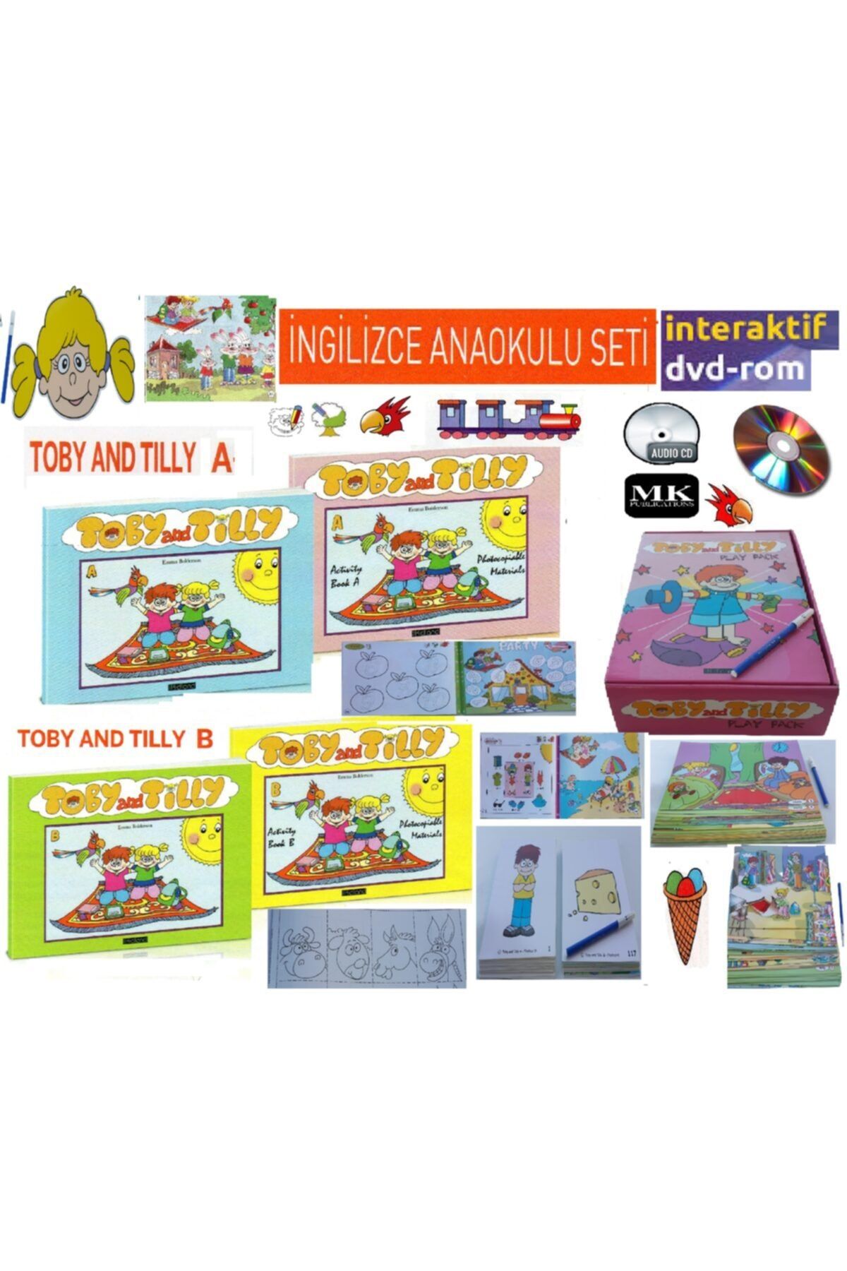 MK Publications Anaokulu Okul Öncesi Kitap Seti - Ingilizce Destekli Etkinlikler, Projeler 3 - 4 - 5 - 6 -7 Yaş