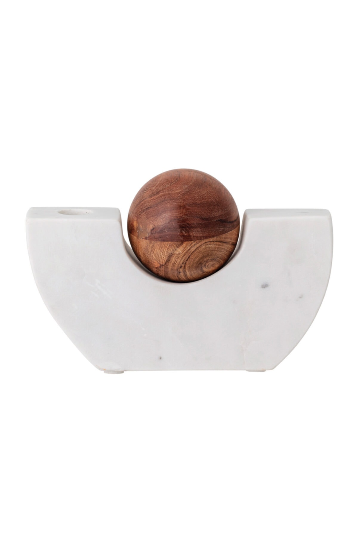 Warm Design Ahşap & Mermer Mumluk