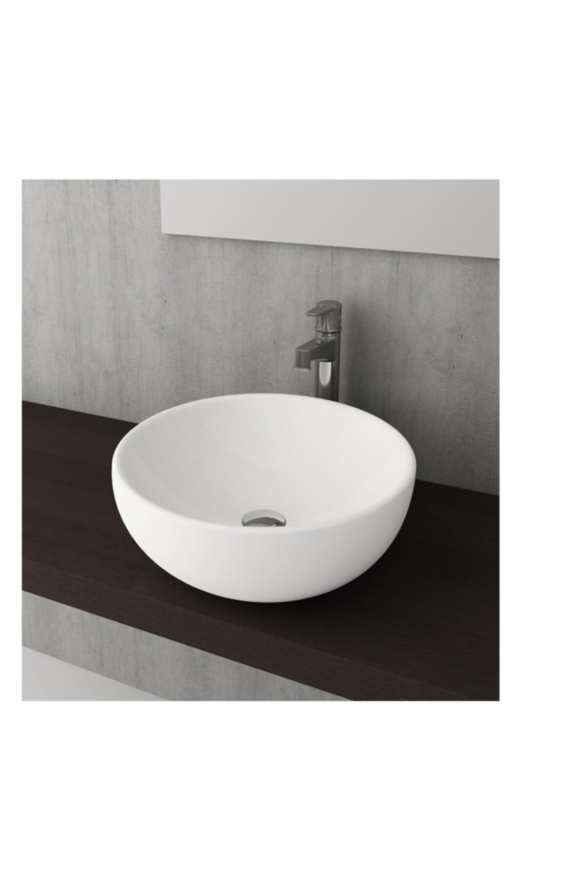 Bocchi Bocchı Venezia Tezgah Üstü Çanak Lavabo 45 Cm Parlak Beyaz