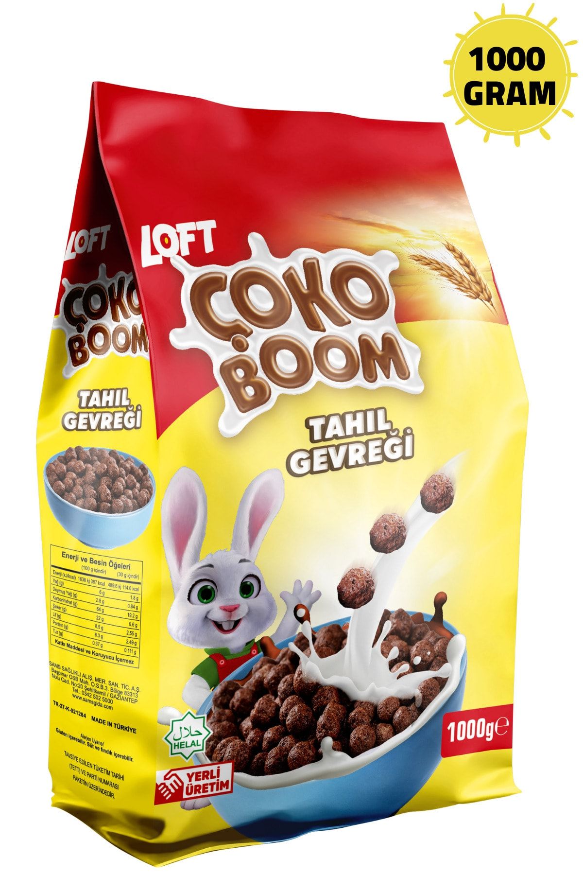 Loft Gurme Çokoboom Kahvaltılık Kakaolu Tahıl Gevreği 1000 gr
