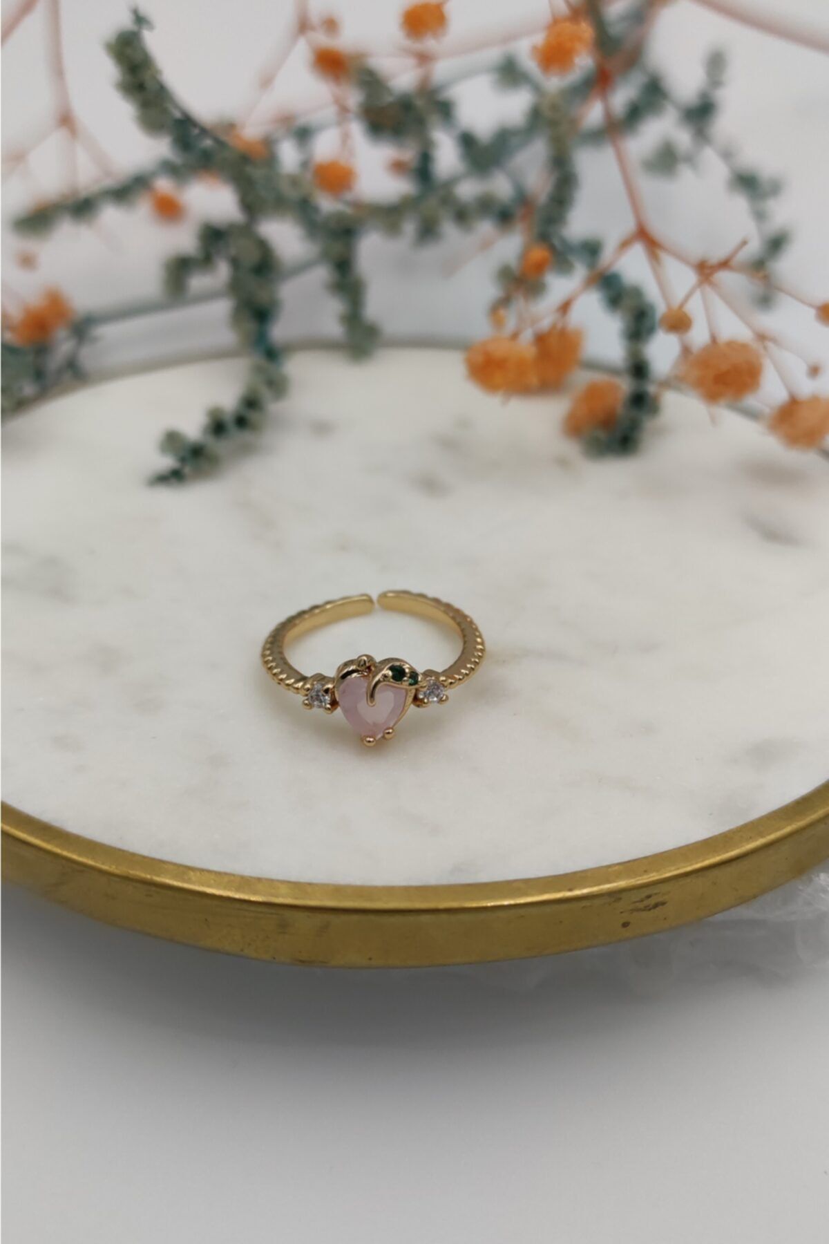 fuya design Pembe Elma Yüzük
