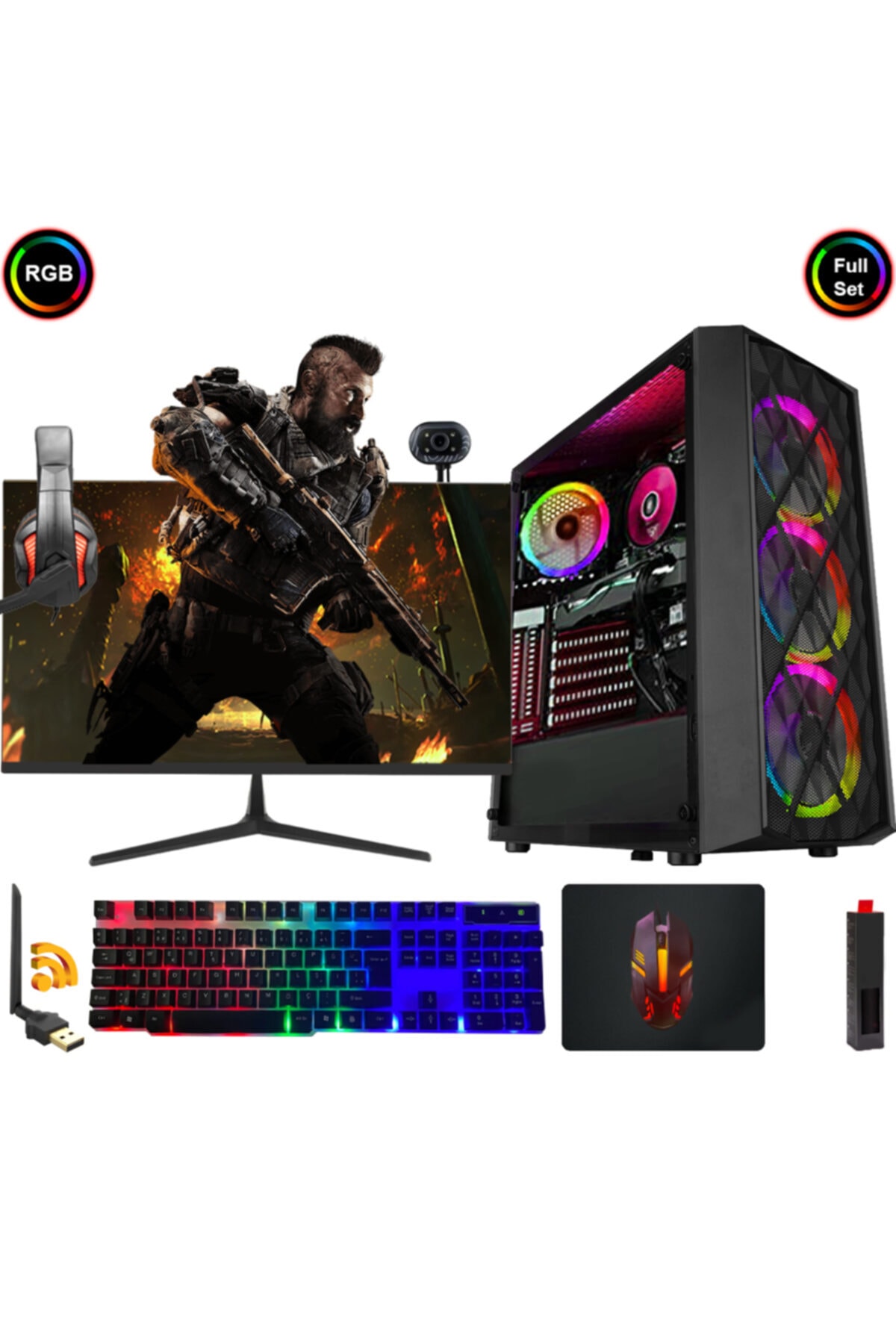 Exeline Bilgisayar Intel I5-3470 8gb Ram 240gb Ssd Gt730 4gb 23.8\