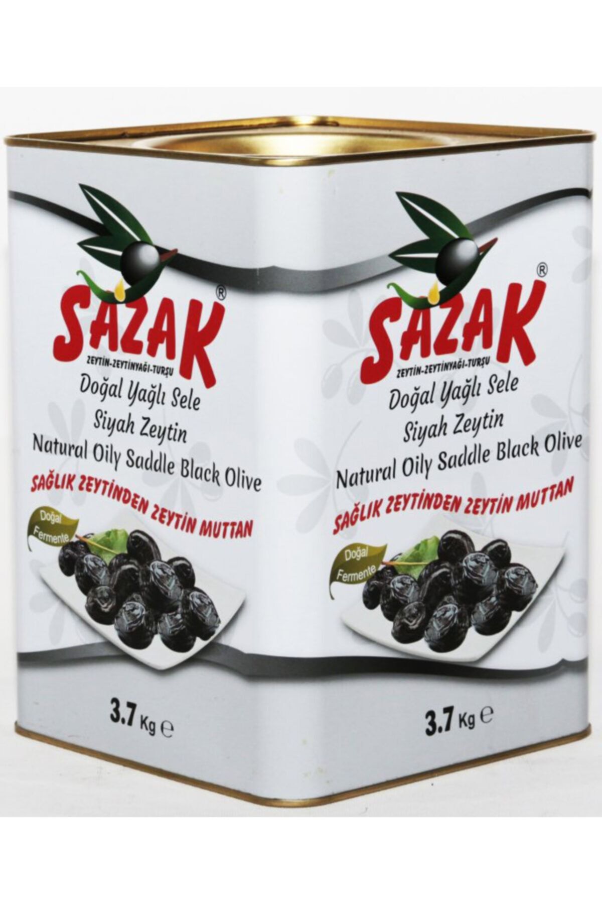 sazak zeytin zeytinyağı Sazak Yağlı Sele Zeytin 351-380 Kalibre 3.7 Kg