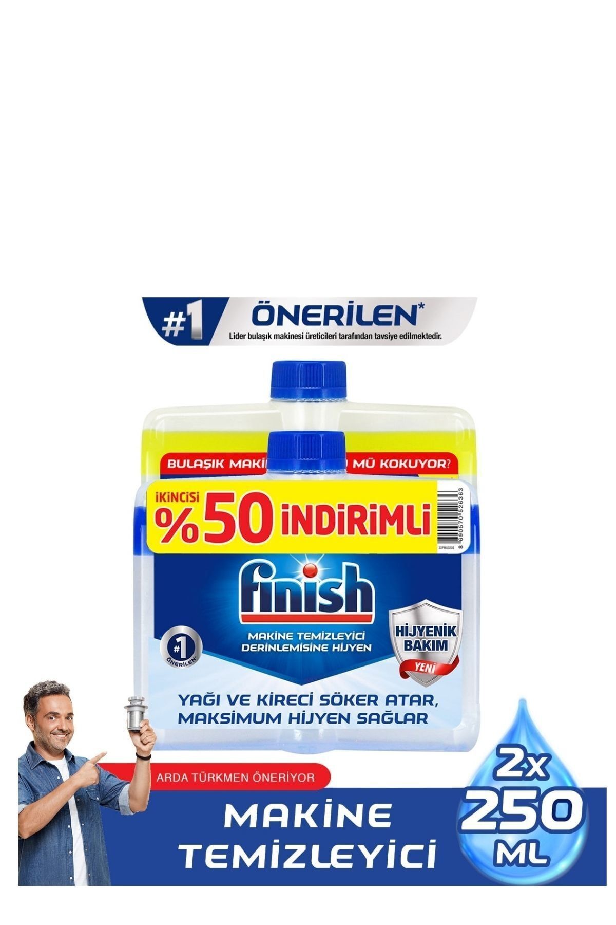 Finish Bulaşık Makinesi Temizleyici 2 X 250 ml