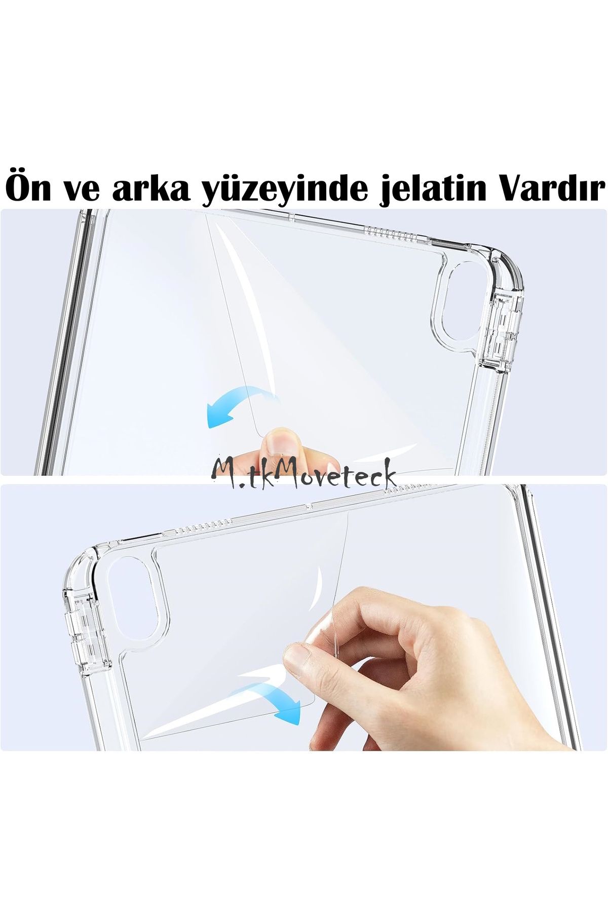 iPad Air 4/5/6 نسل iPad Air 11 M2/M3 محفظه شارژ قلم مغناطیسی حالت خواب هوشمند شفاف