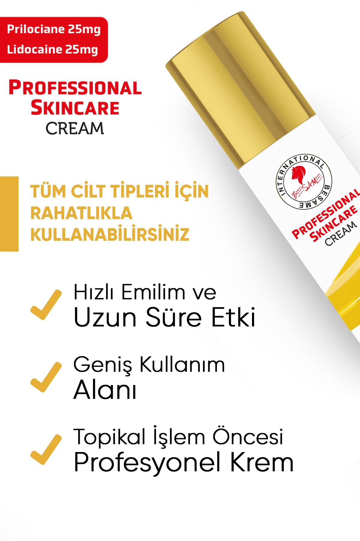 Professional Topikal Krem 75ml Asansör Pompalı