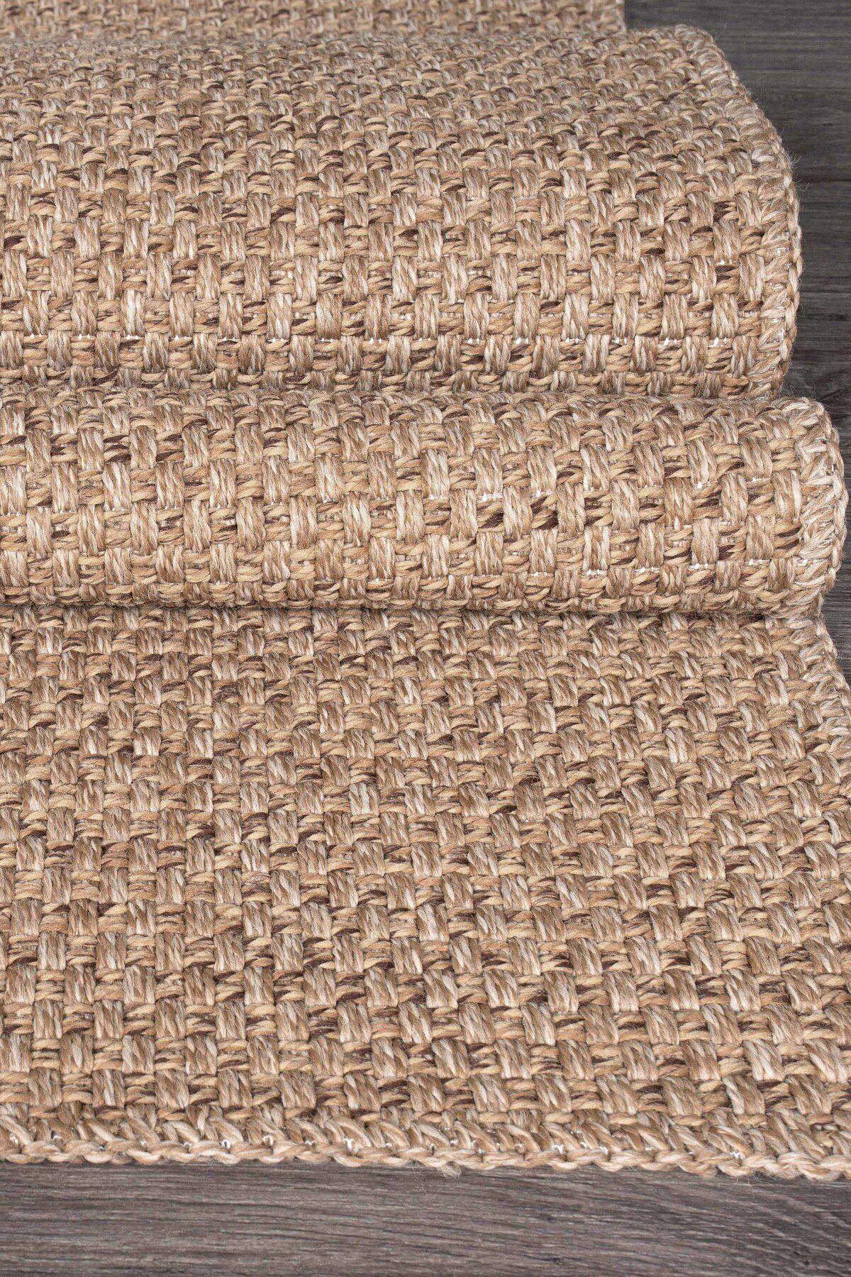 Rusticana 3101 Naturel Jüt Halı Modern Örme Kilim