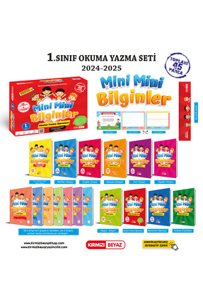 Kırmızı Beyaz Yayınları 1.Sınıf Okuma Yazma Seti Mini Mini Bilginler Image 0