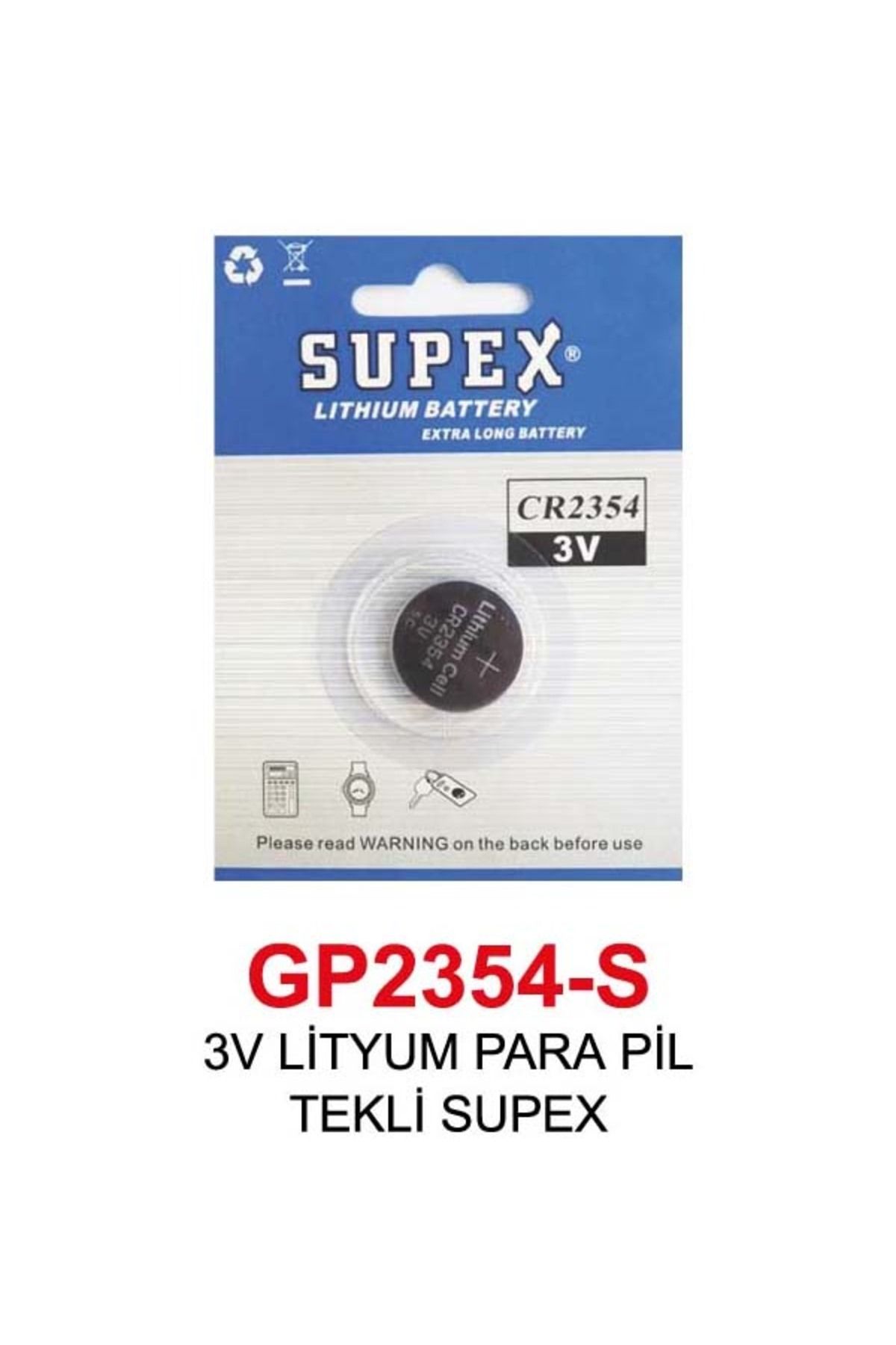 Supex 3V LİTYUM PARA PİLTEKLİ SUPEX 2354-S