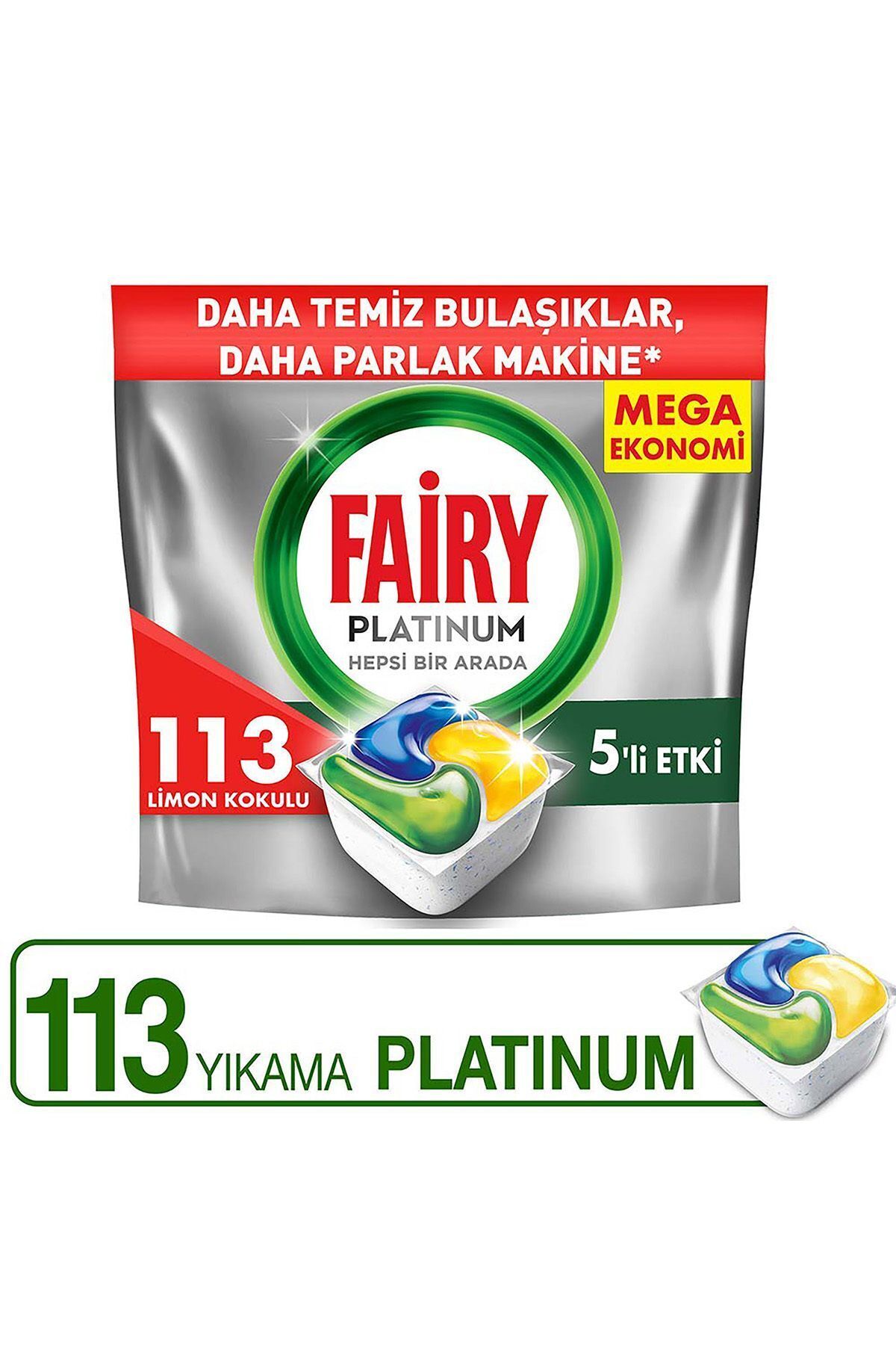 FairyPlatinum BulaşıkMakinesi 113 Yıkama Limo...