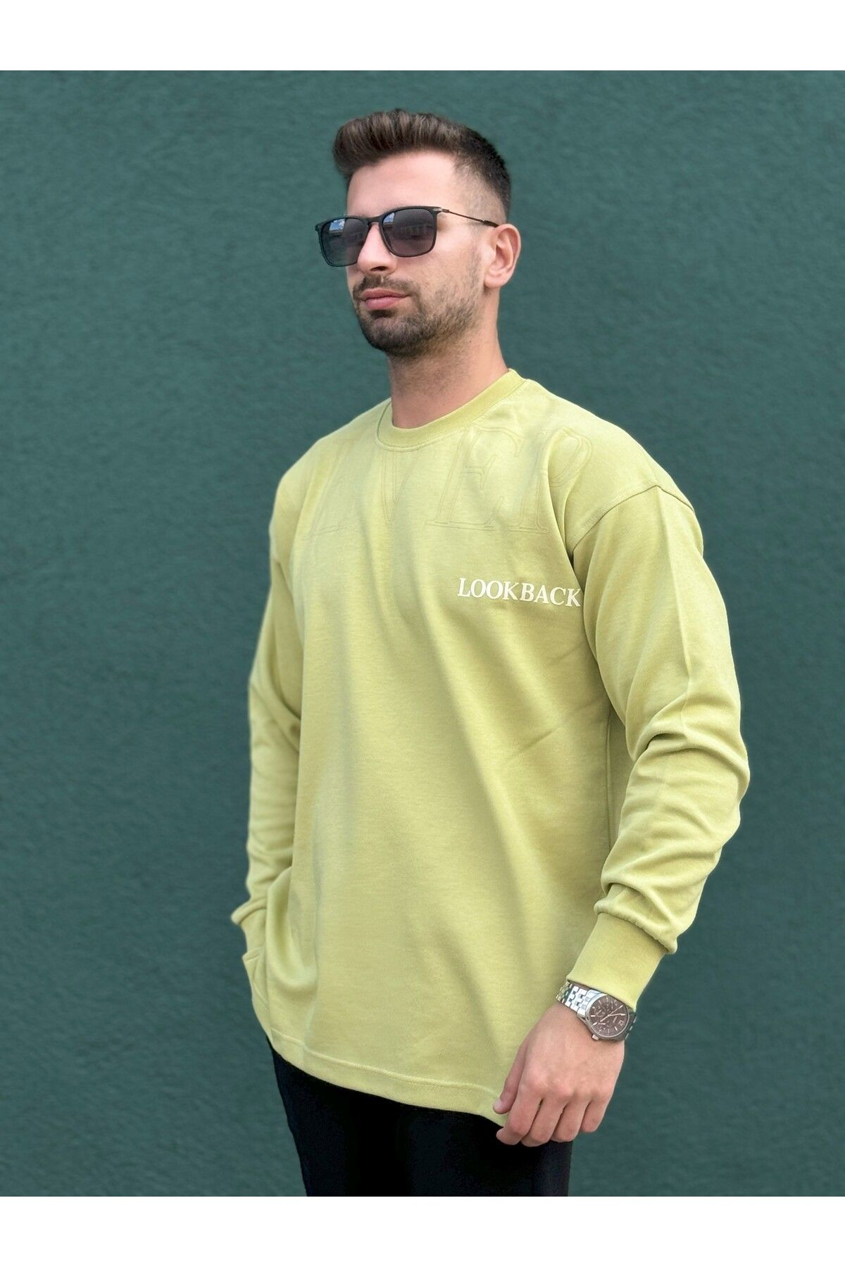 Baskılı Erkek Sweatshirt