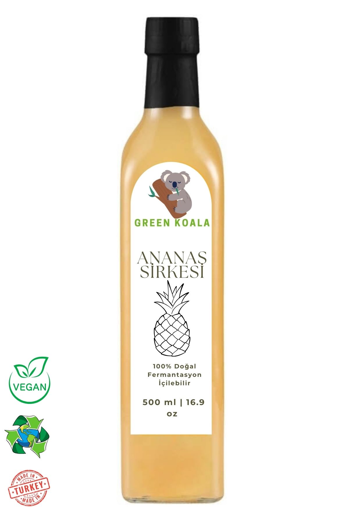 Green KoalaAnanas Sirkesi500 ml