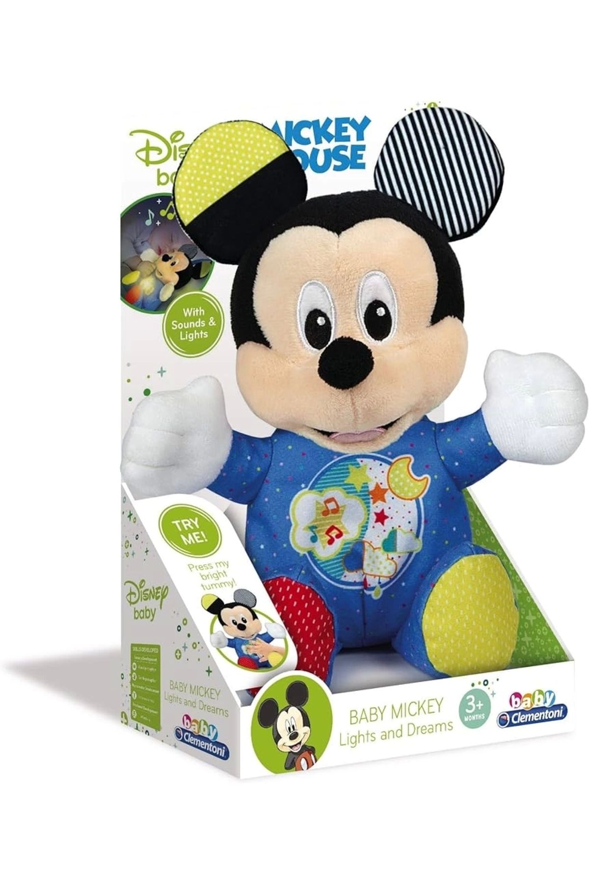 Clementoni Disney Baby MickeyIşıklı Peluş Uyk...