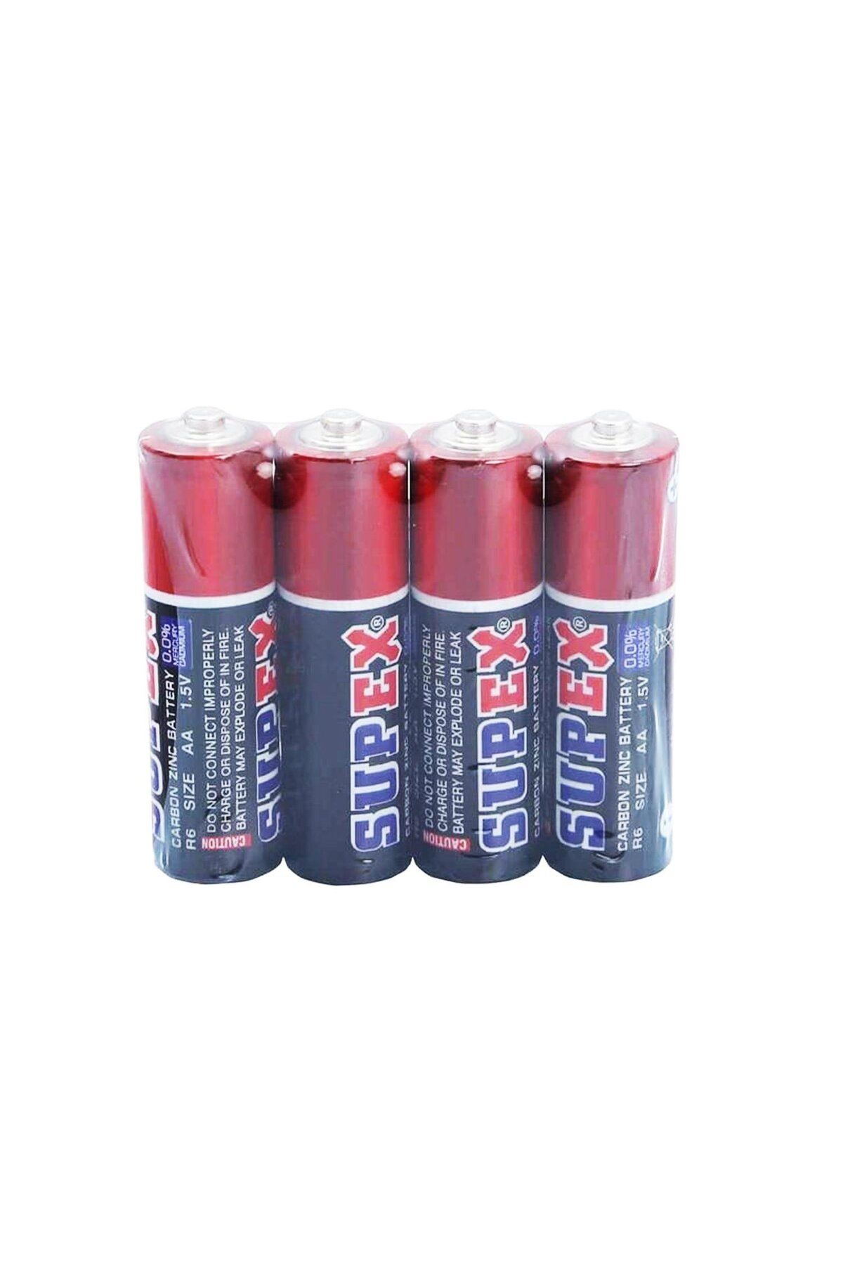 Supex R6 AA 1.5V 4'lü ÇinkoKarbon Kalem Pil