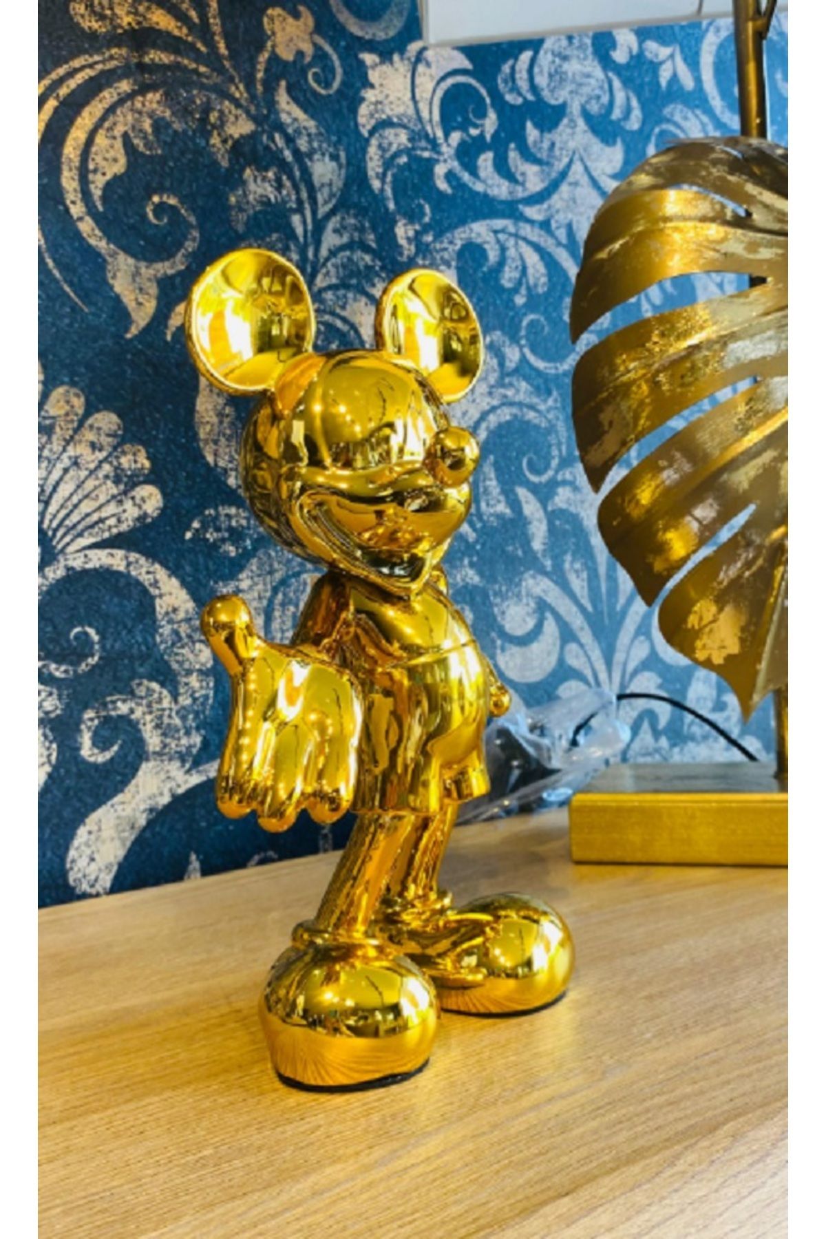 Mickey Mouse Gold Dekoratif Obje 18x11x29 cm 1DA-21205G