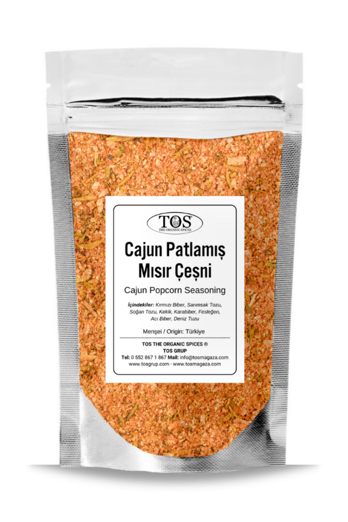 TOS The Organic Spices CajunPatlamış Mısır Çe...