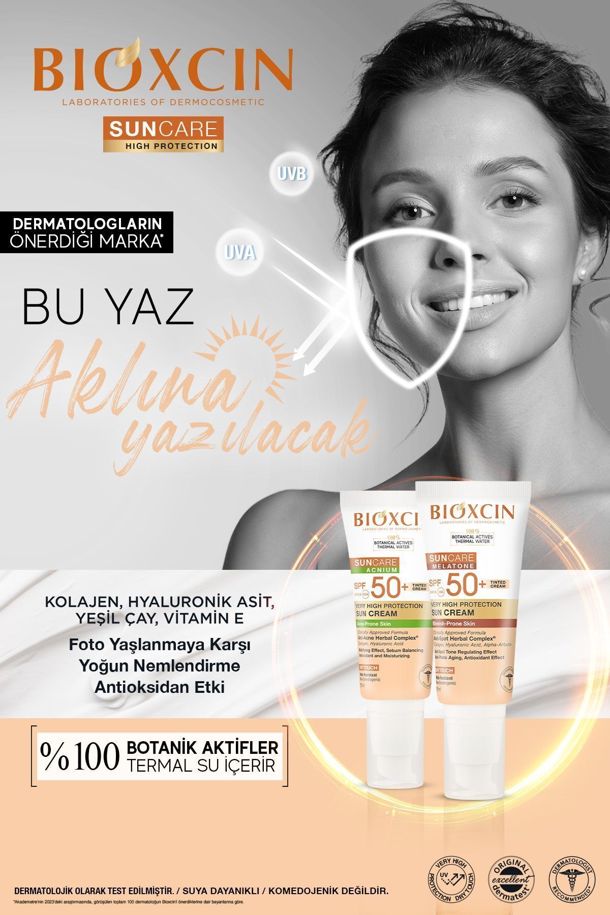 Sun Care Akneye Eğilimli Ciltler Için Renkli Güneş Kremi 50 Spf - Tinted, Akne, Dry Touch, Mat