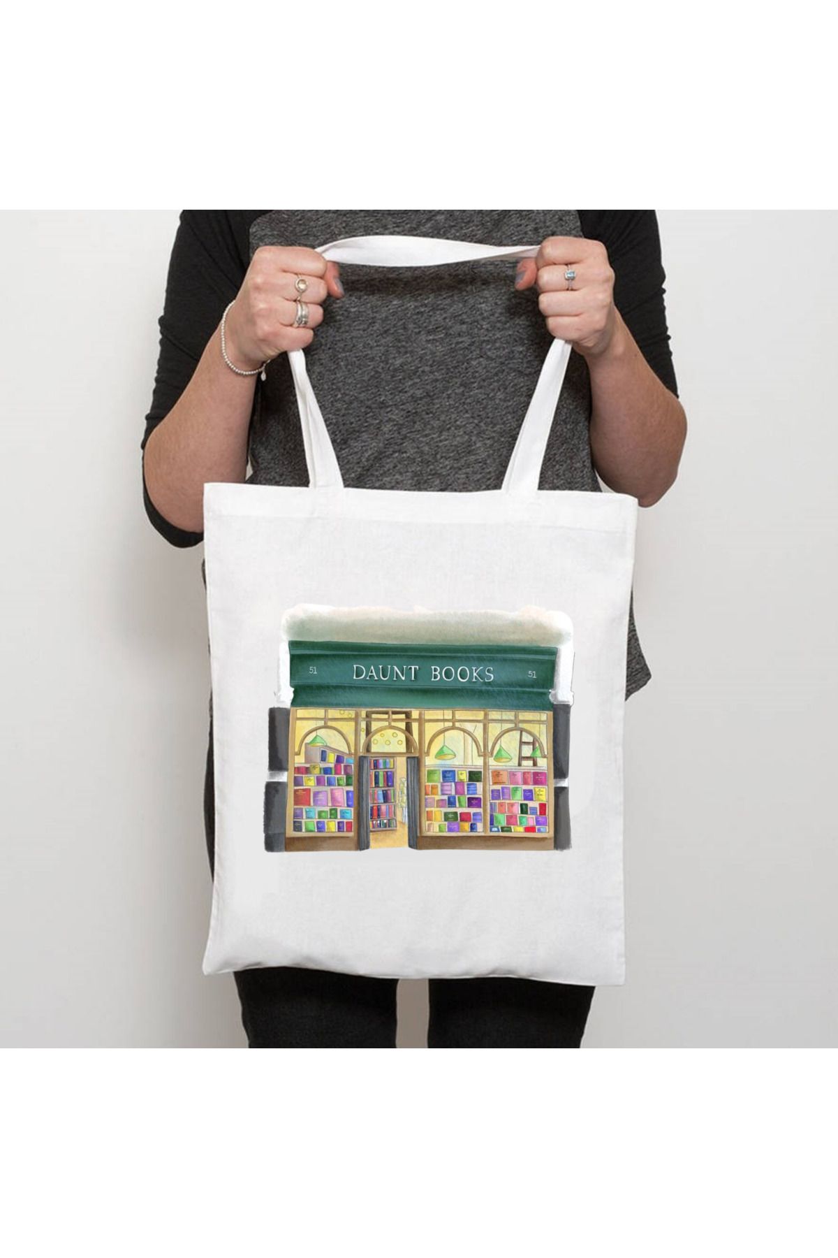 Daunt Books Kalın İç Göstermez Tote Bag Bez Çanta