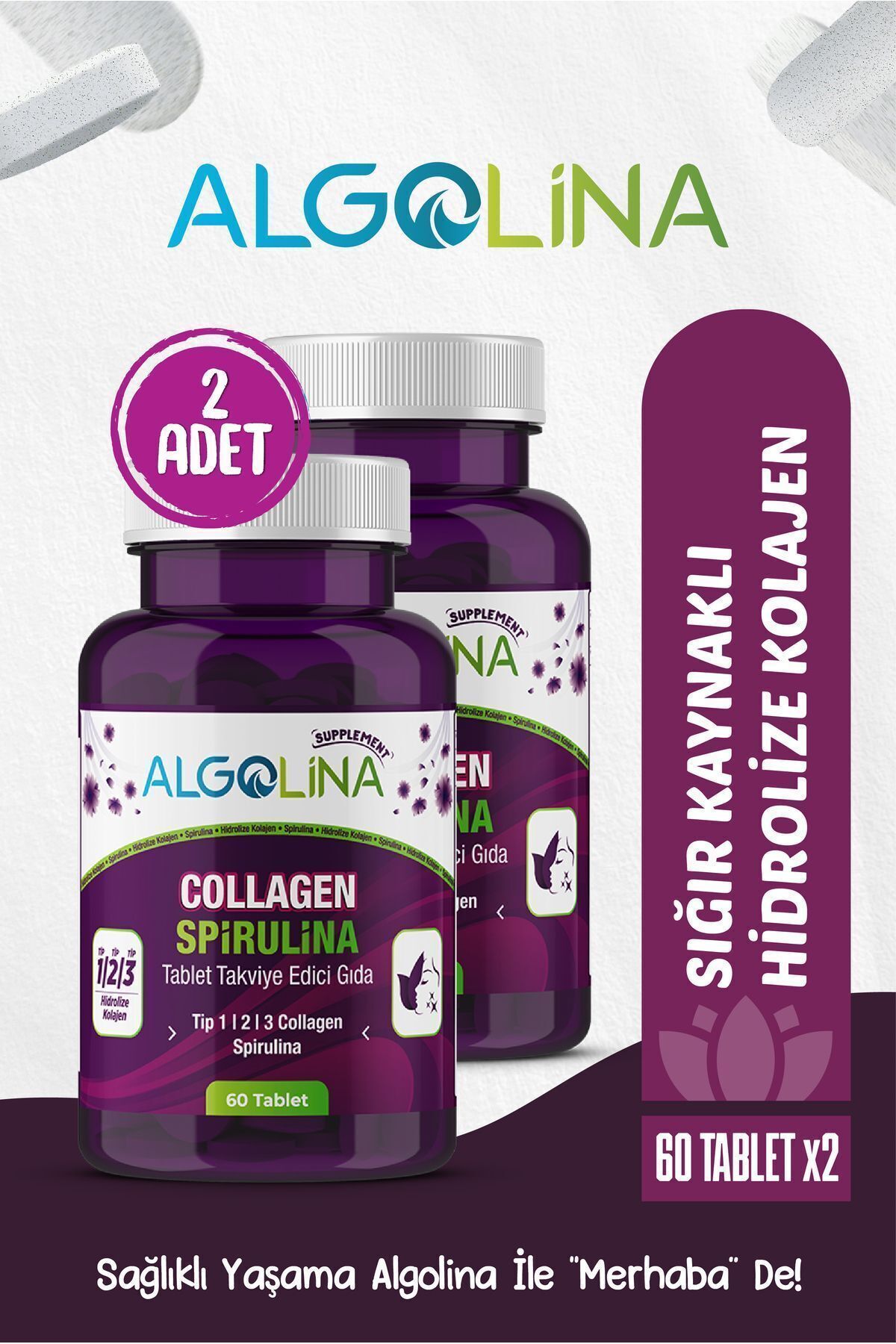 Algolina Collagen+spirulinaTablet Takviye Edi...